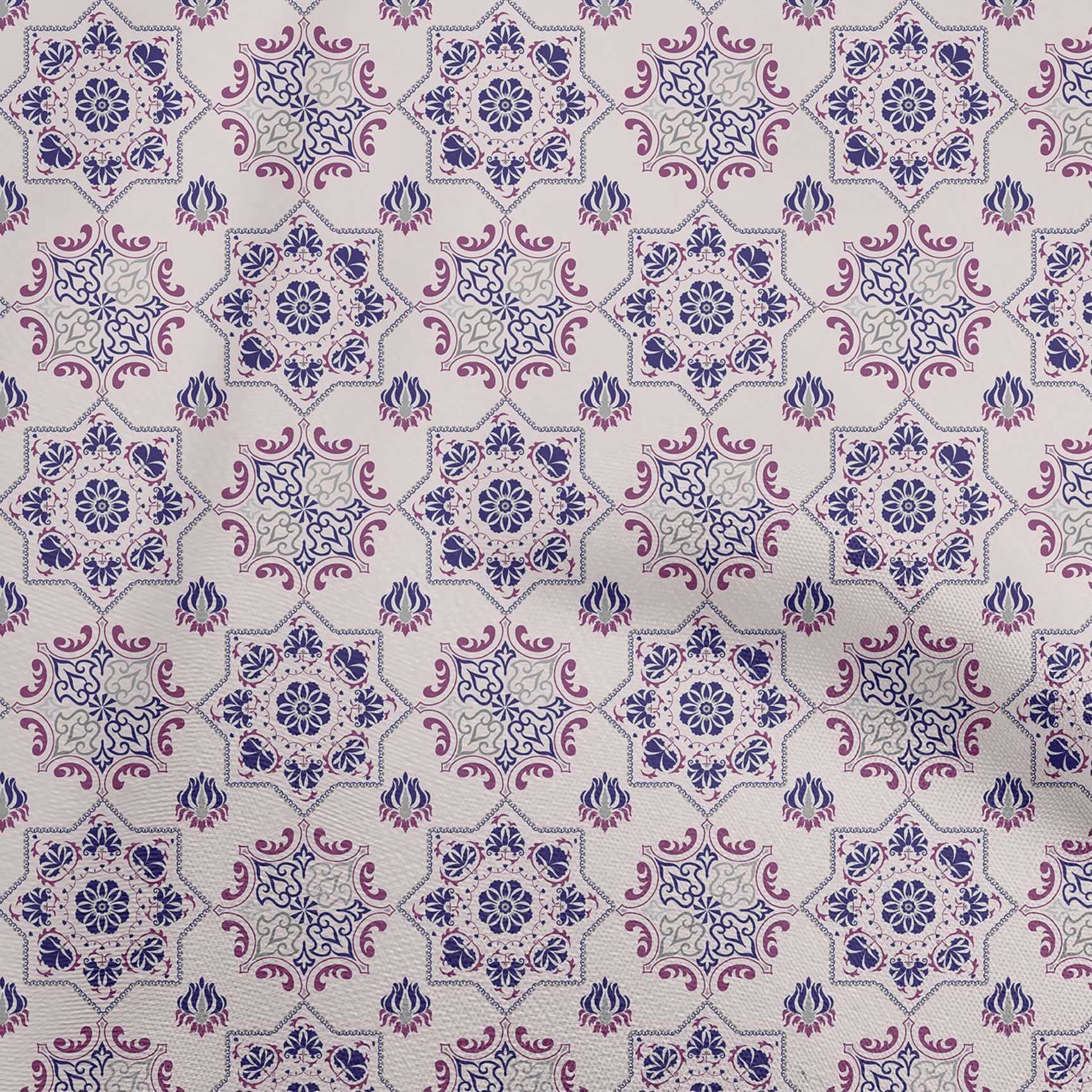oneOone Silk Tabby Light Pink Asian Suzani Dress Fabric - 42 Inch Wide by The Yard | Perfect for Boho Dresses, Home Decor & DIY Craft Projects