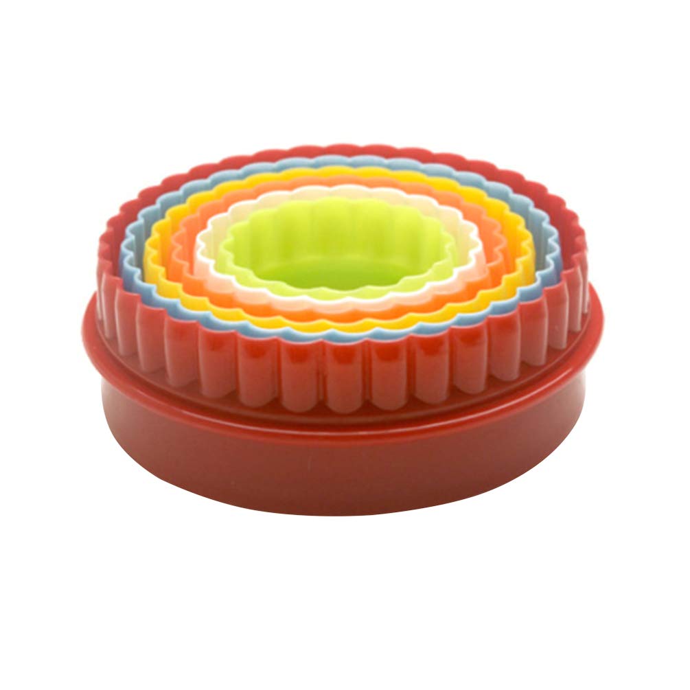 3 Sets Hemoton Plastic Fondant Molds & Cookie Cutters - Double-Sided Round Biscuit Cutters for Baking, Donuts, Muffins, Dumplings | Perfect for Cake Decorating, DIY Sweets & Party Treats