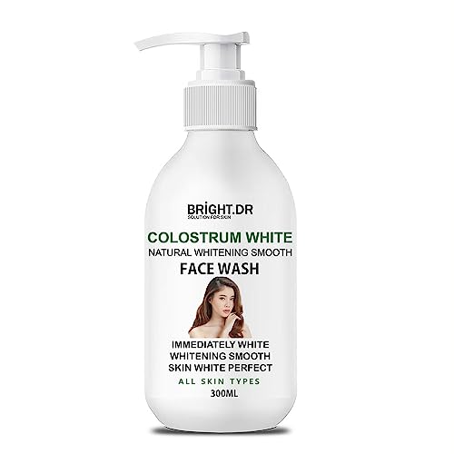 Dr. Colostrum Korean Milk Whitening Face Wash & Body Bath (300ml) - Skin Brightening Cleanser for Glowing Complexion | Made in Korea | Pack of 1 | Perfect for Daily Skincare Routine & Spa Day