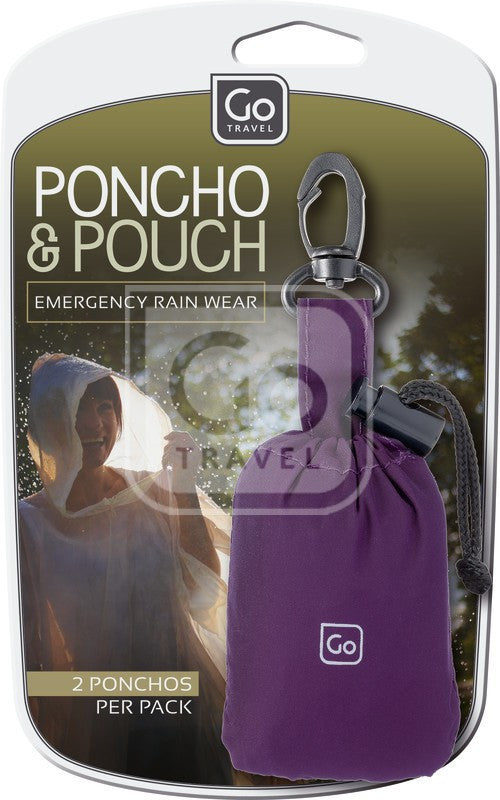 Waterproof Travel Poncho with Pouch - Lightweight Raincoat for Hiking, Camping & Outdoor Adventures - Compact & Portable Emergency Rain Gear