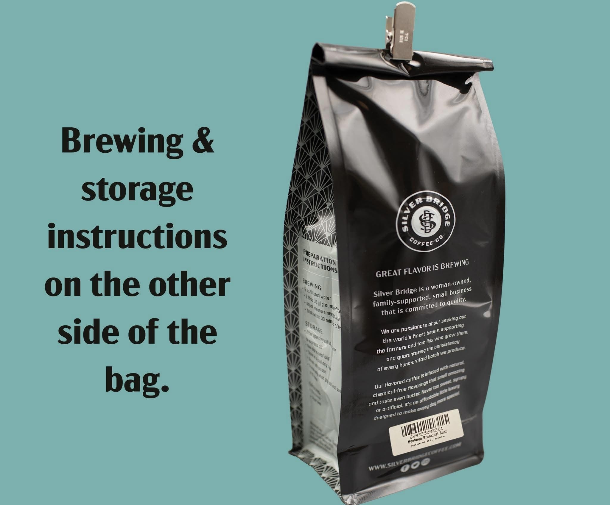 Silver Bridge Coffee Company Jamaican Me Crazy - 12oz Ground Coffee with Caramel, Hazelnut & Kahlua Flavors | Specialty Gourmet Coffee for Home Brewing, Office & Gifts
