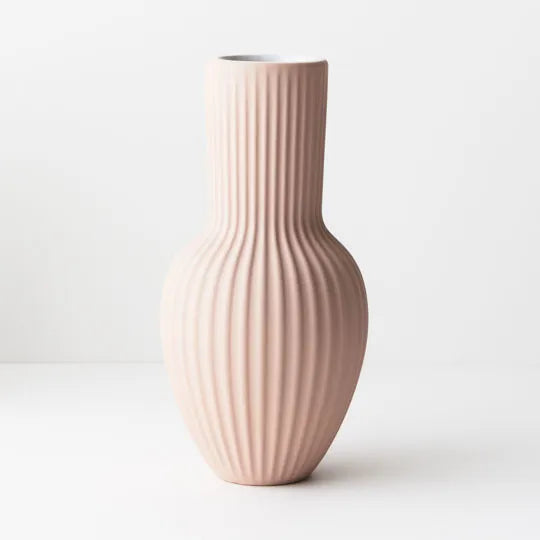 Palina Vase Light Pink - Elegant Ceramic Flower Vase for Home Decor, Wedding Centerpieces & Gift Ideas