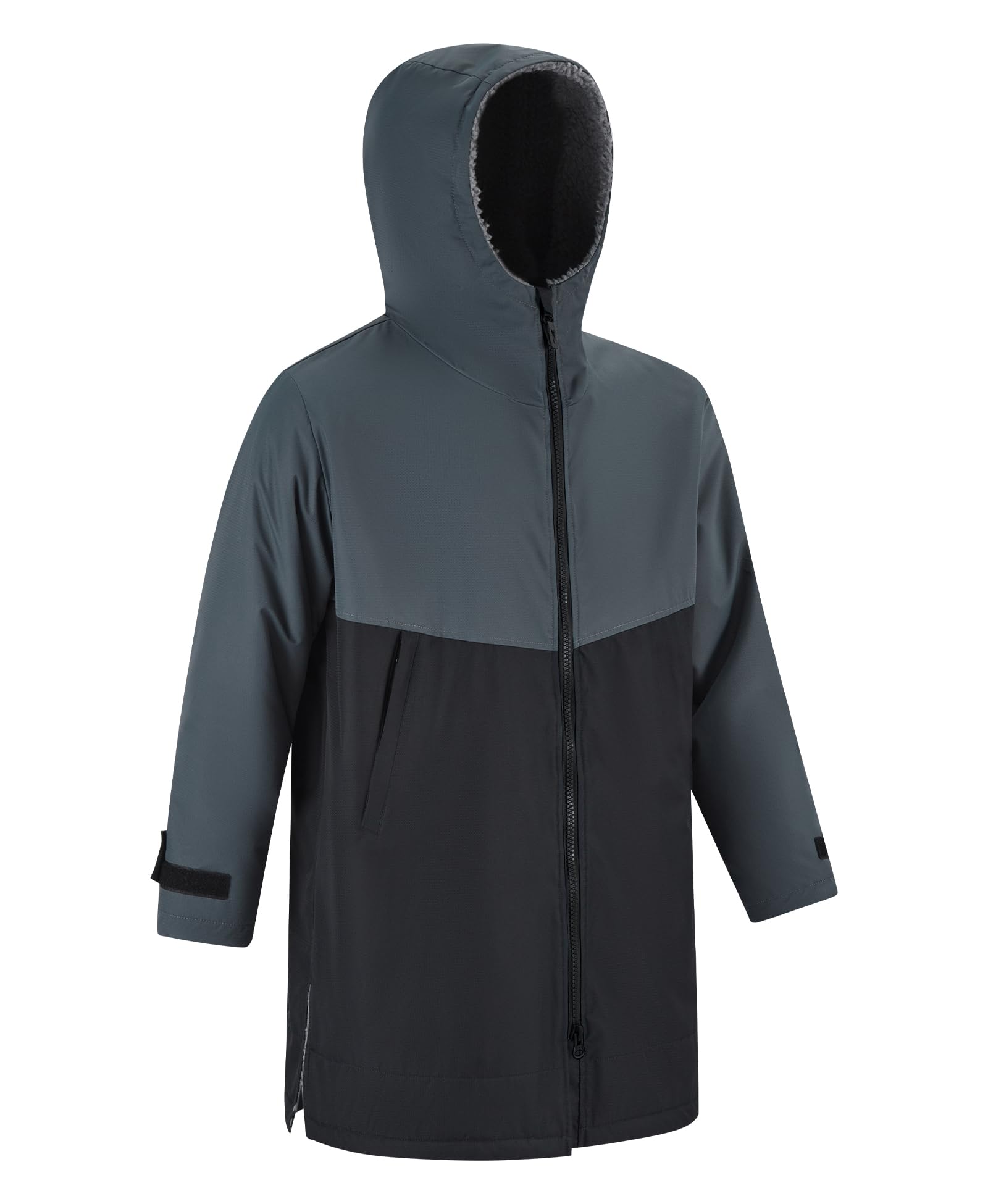 MissShorthair Kids Swim Parka - Waterproof Swim Jacket & Changing Robe for Boys & Girls (Ages 9-14) - Perfect for Beach, Pool & Water Sports