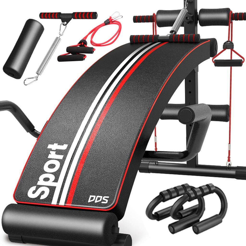 Hodeye Adjustable Arc-Shaped Decline Sit Up Bench - Abdominal Crunch Board for Core Workout & Home Gym Fitness Equipment - Perfect for Home Exercise, Strength Training & Six Pack Abs Workout