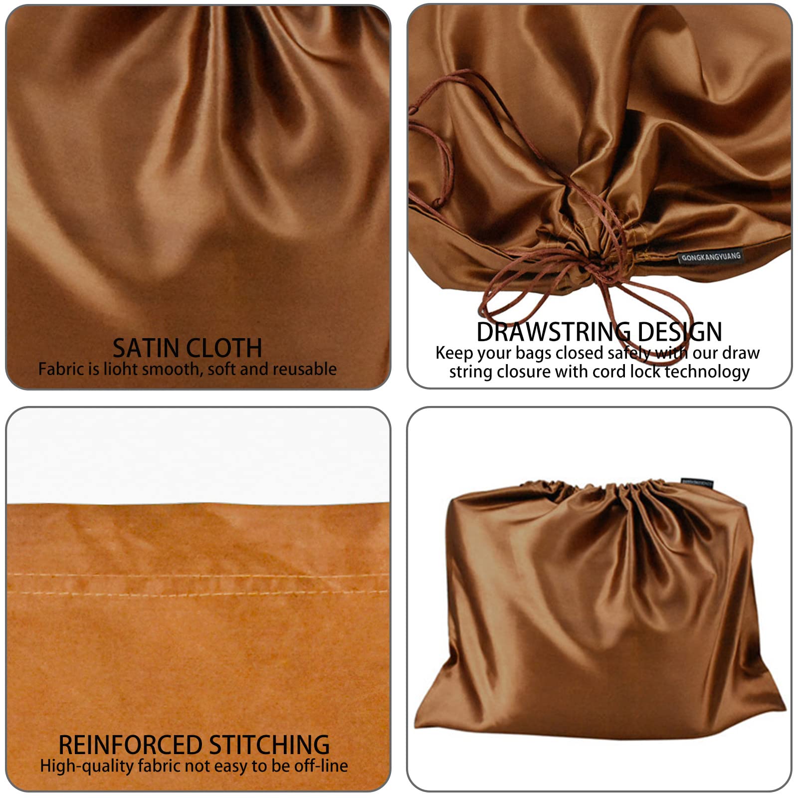 30 Pack Premium Silk Dust Bags for Handbags, Purses, Shoes & Boots - Reusable Travel Storage Pouches & Protective Covers for Luxury Accessories (Perfect for Closet Organization & Travel)