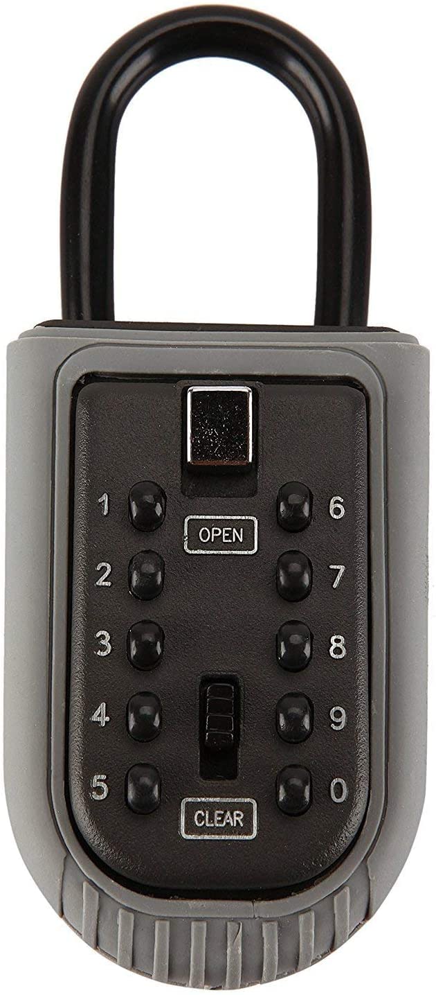 Secure Key Box with Button Lock - Heavy Duty Wall Mount Key Safe for Home, Office & Airbnb - Weatherproof & Durable Key Storage Solution