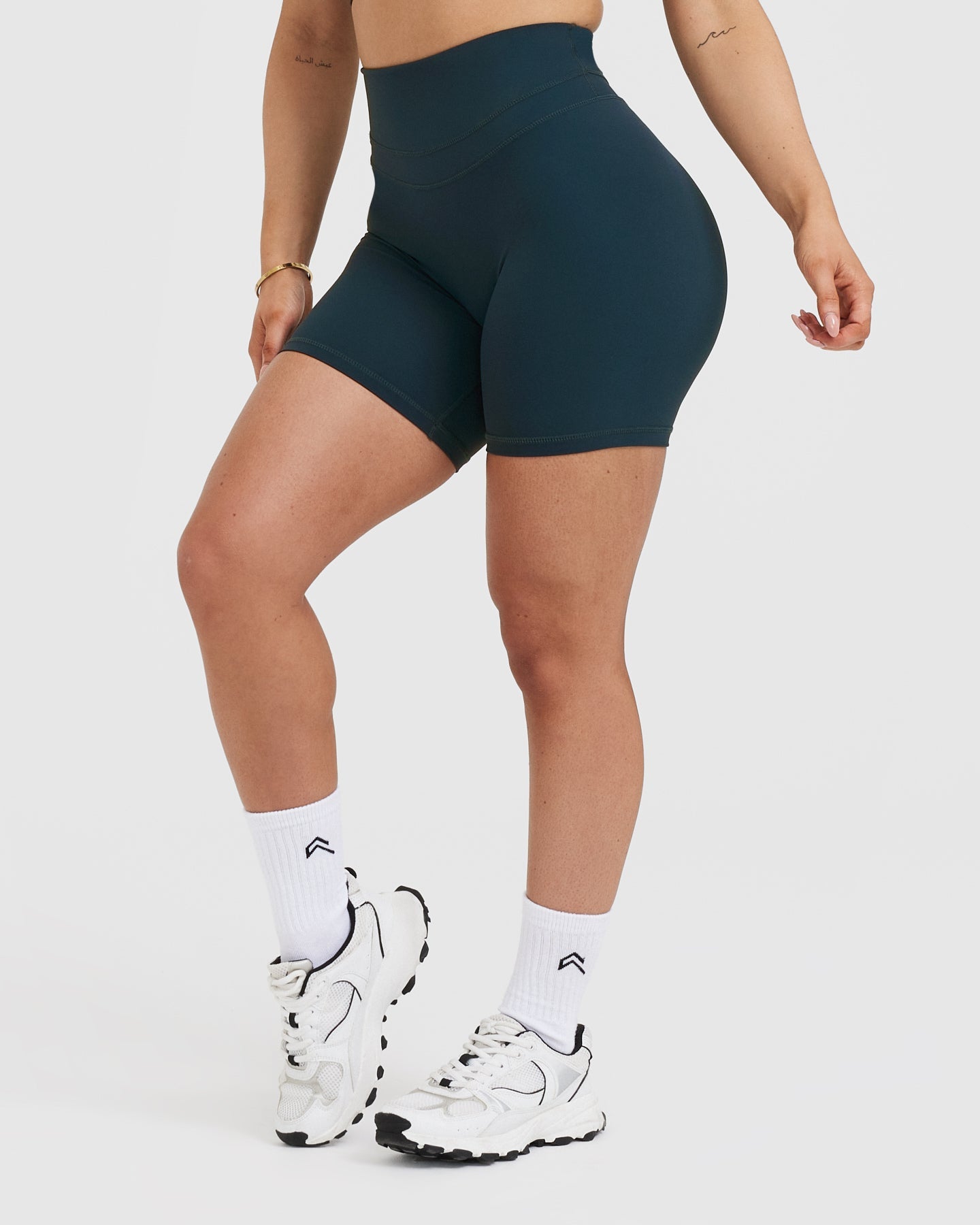 High Waisted Shorts for Women - 6-Pack Comfortable Stretchy Oil Blue Workout Shorts | Perfect for Yoga, Running, Gym & Summer Fashion