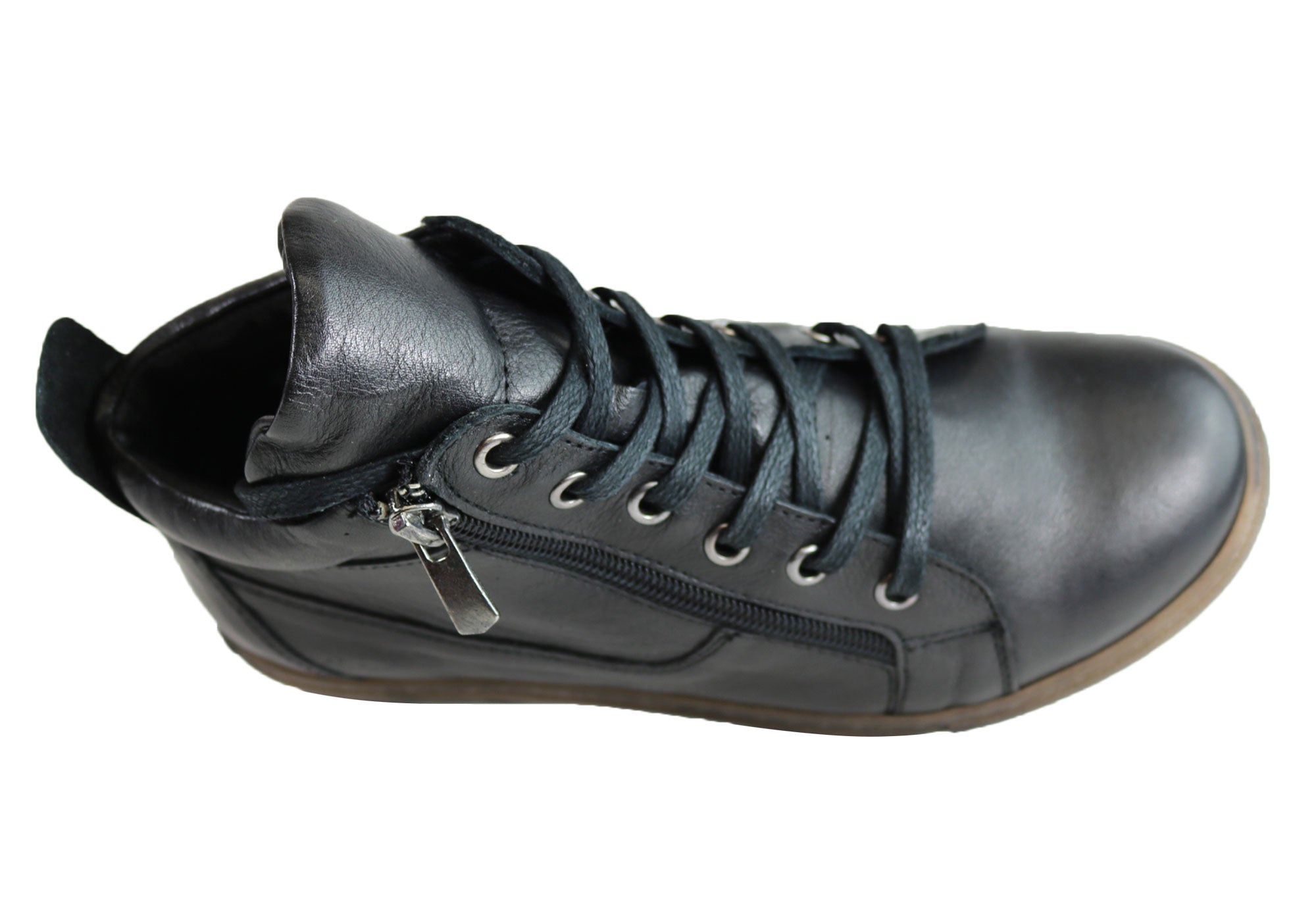 Women's Comfort EG1570 Flat Leather Ankle Boots - European Style for Casual Wear, Office & Walking