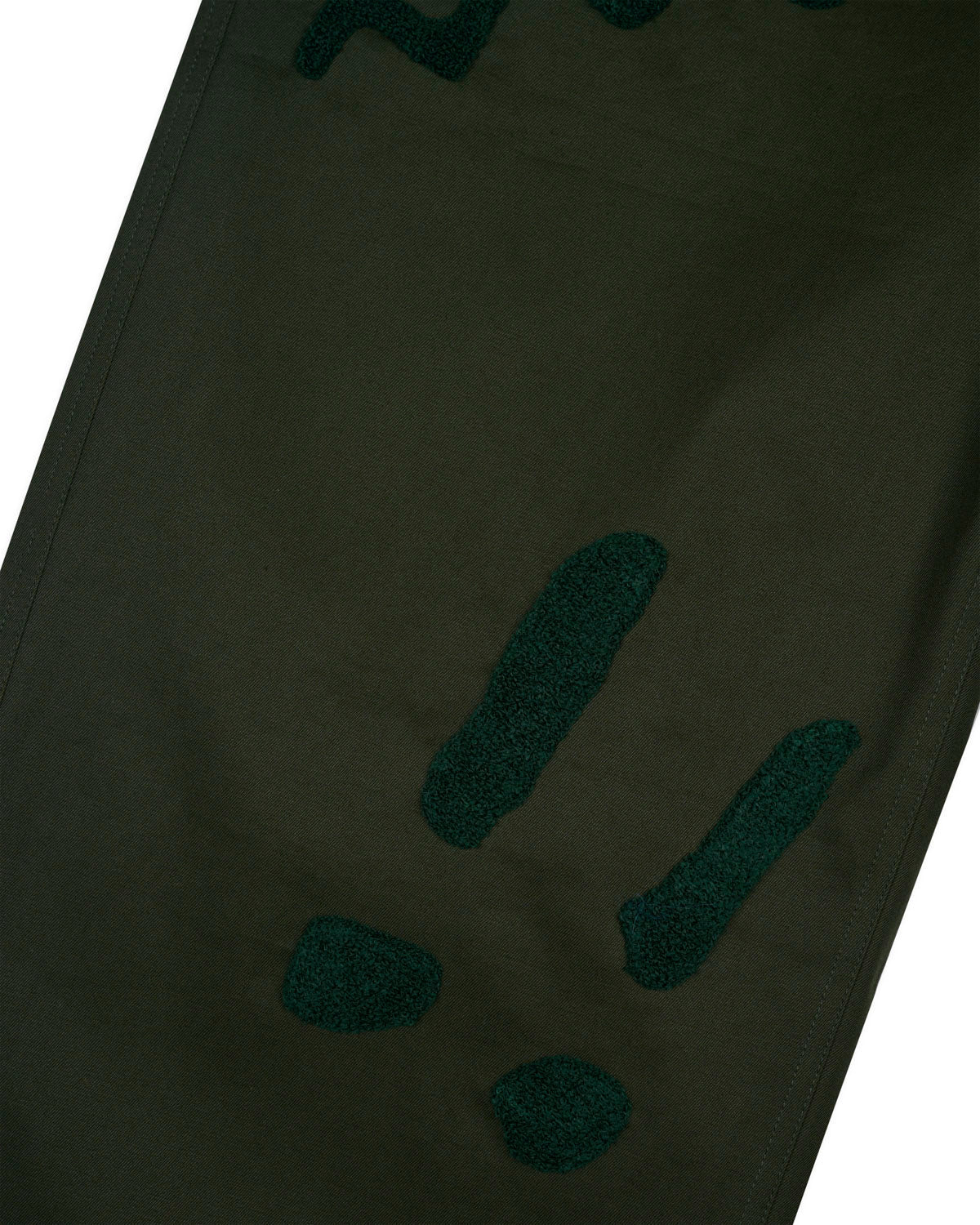 Chenille Symbols Four Pocket Pants - Deep Green | Comfortable & Stylish Casual Wear for Men & Women | Perfect for Outdoor Activities, Hiking & Everyday Use