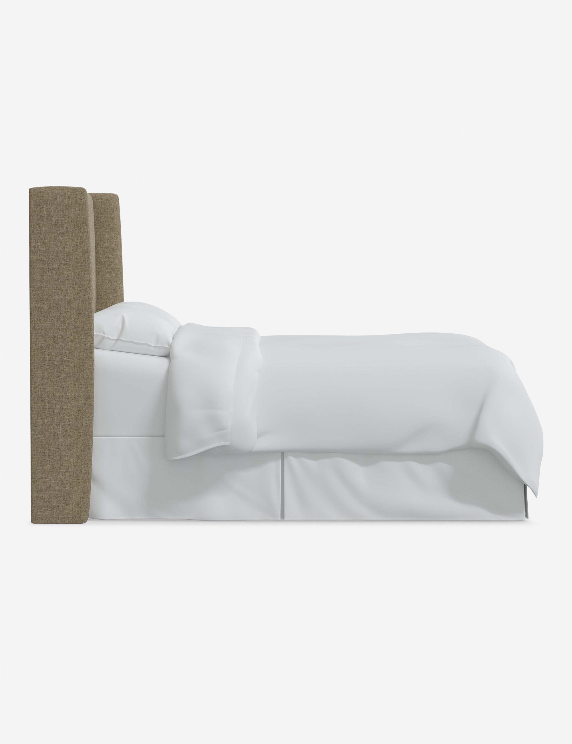 Adara Upholstered Headboard - Queen Size Bed Frame Headboard with Nailhead Trim - Perfect for Master Bedroom, Guest Room & Home Decor