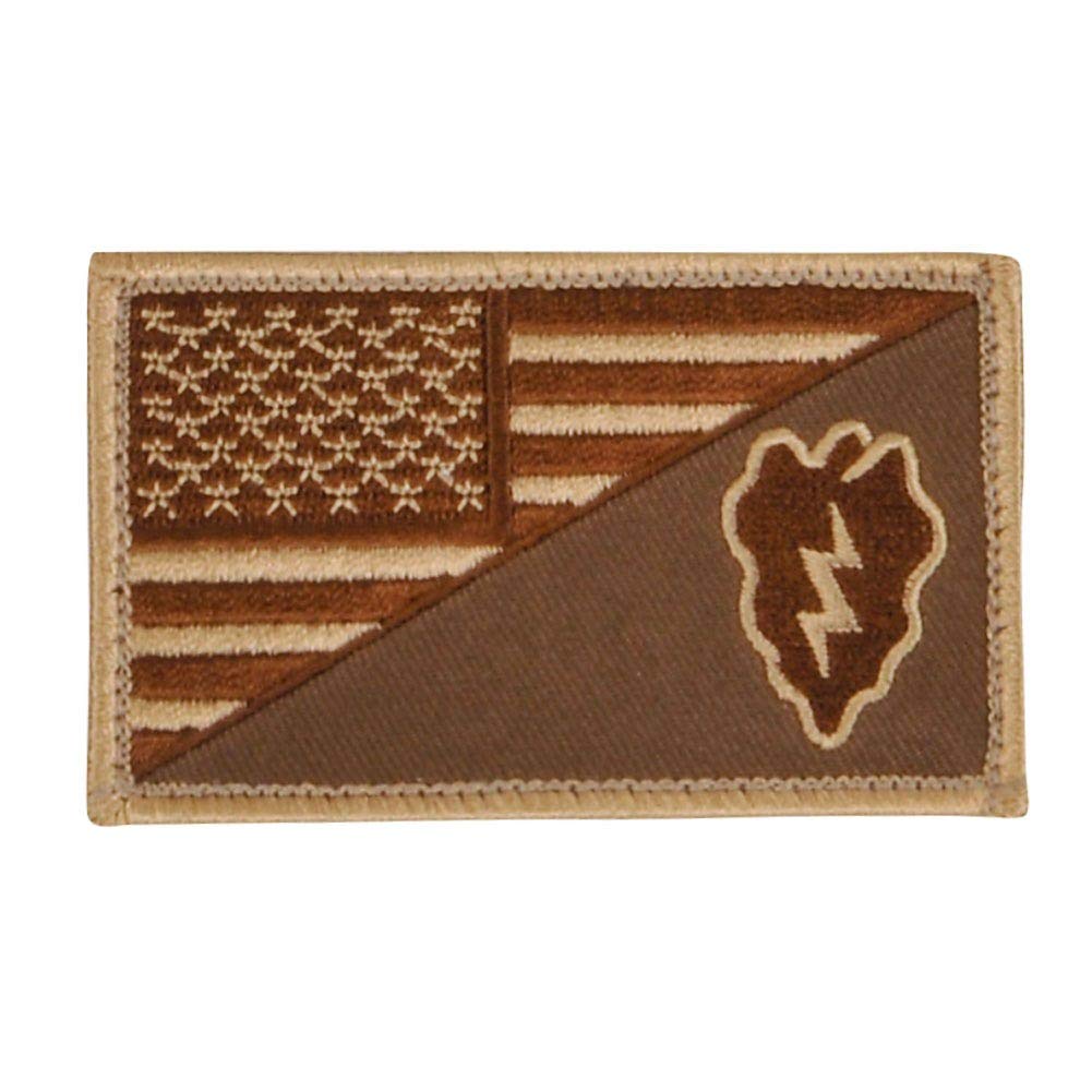 25th Infantry US Flag Hook & Loop Patch - Military Velcro Badge for Uniforms, Tactical Gear & Backpacks - Perfect for Army, Air Force, Navy & Outdoor Enthusiasts