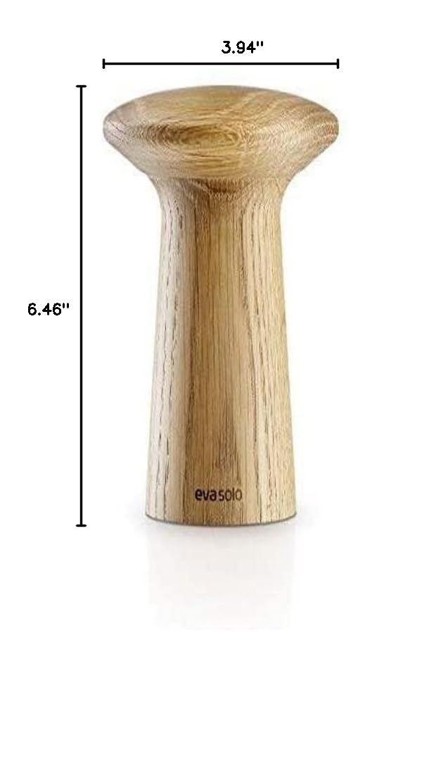 Premium EVA SOLO Oak Salt and Pepper Grinder Set with CrushGrind Ceramic Mechanism - 25 Year Warranty - Perfect for Kitchen, Dining Table & Gourmet Cooking
