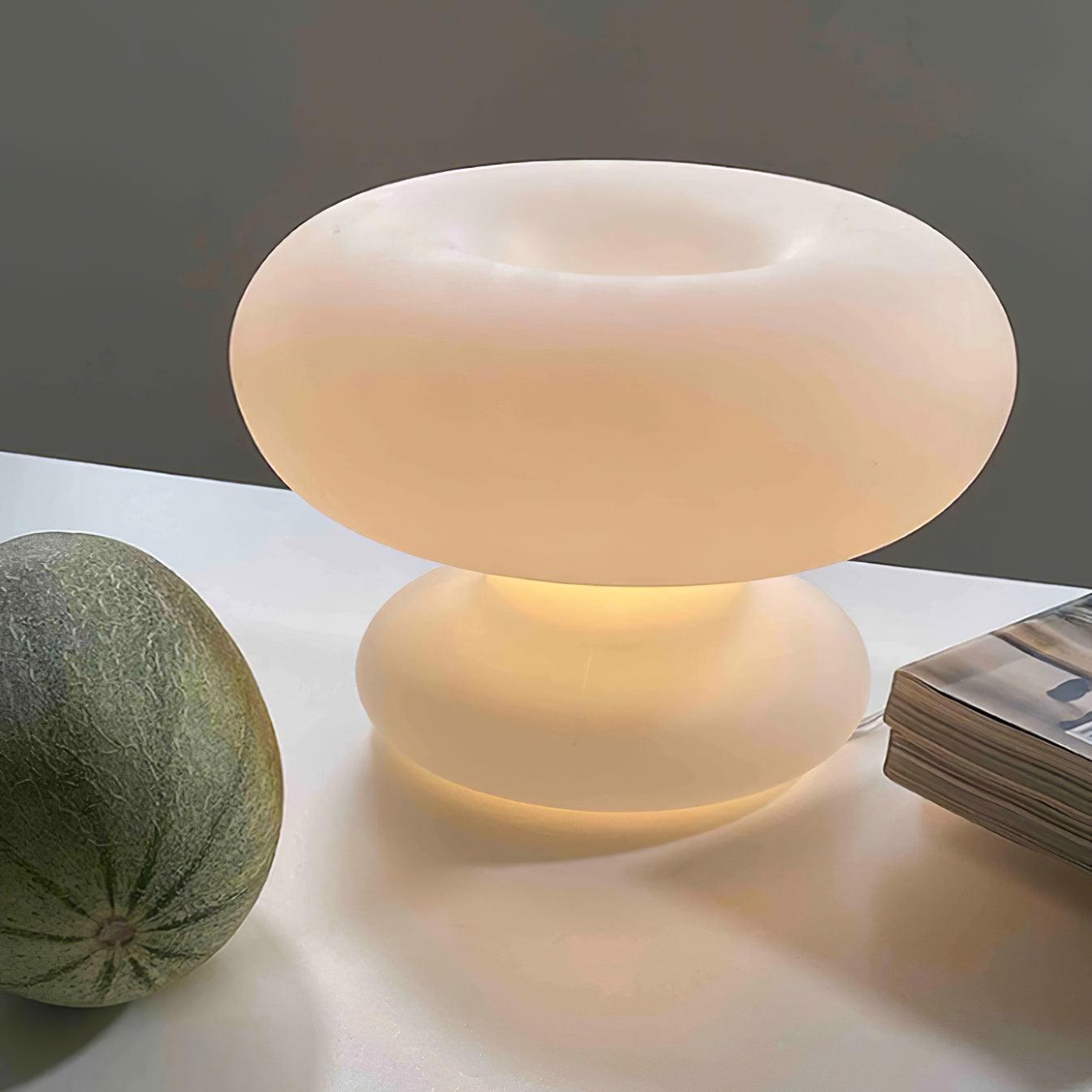 Modern Donut Table Lamp - Stylish & Decorative LED Night Light for Bedroom, Living Room, or Office - Perfect for Reading, Relaxing & Creating Cozy Ambiance