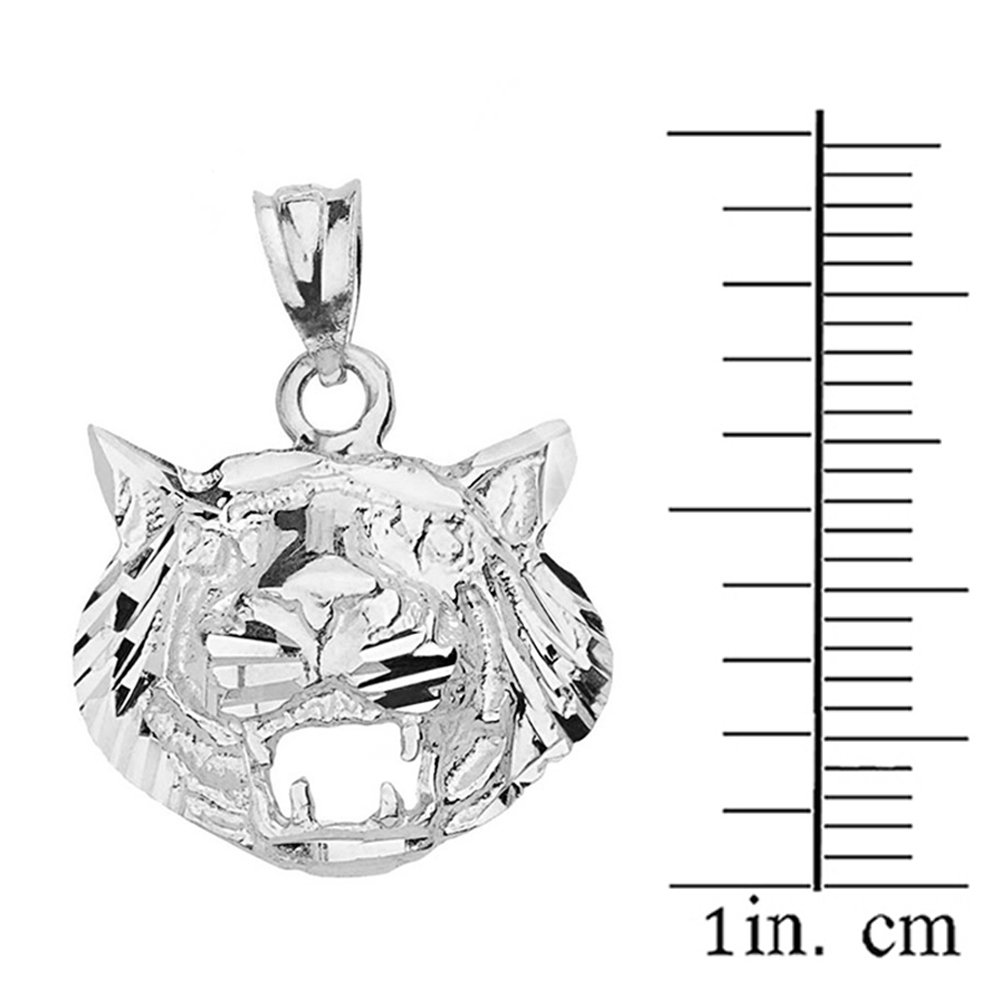 Animal Kingdom Textured Roaring Tiger Head Charm Pendant Necklace - Unique Wildlife Jewelry for Women & Men - Perfect for Gifts, Parties, and Fashion Accessories