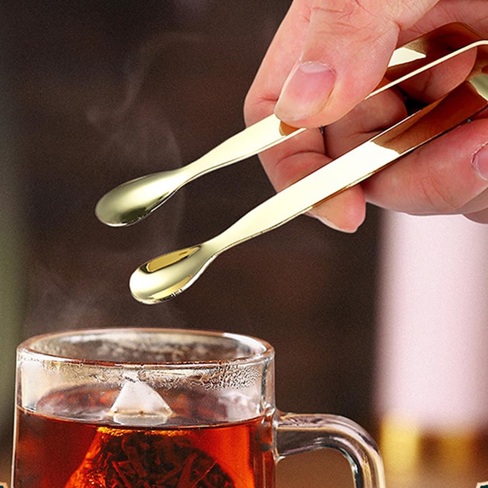 Golden Stainless Steel Ice Tongs - 2 Pack 4.3
