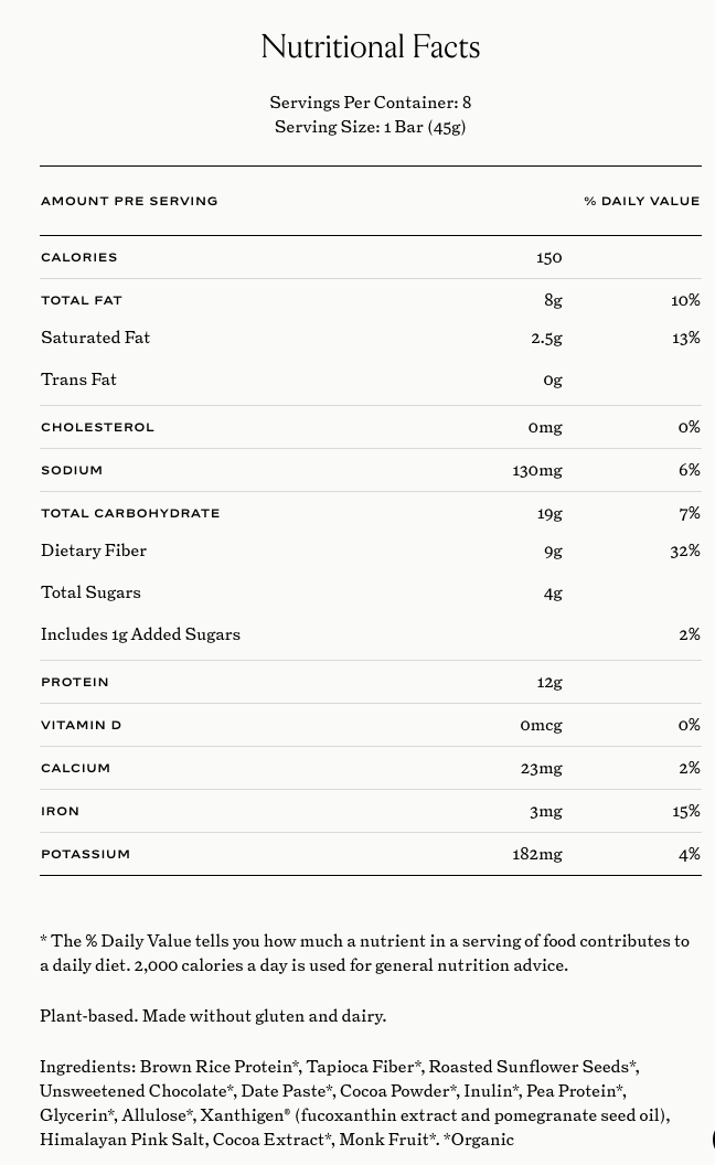 Sakara Life Metabolism Protein Super Bar - Organic Plant-Based Protein Snack for Energy & Weight Management - Perfect for Post-Workout, On-the-Go & Healthy Lifestyle