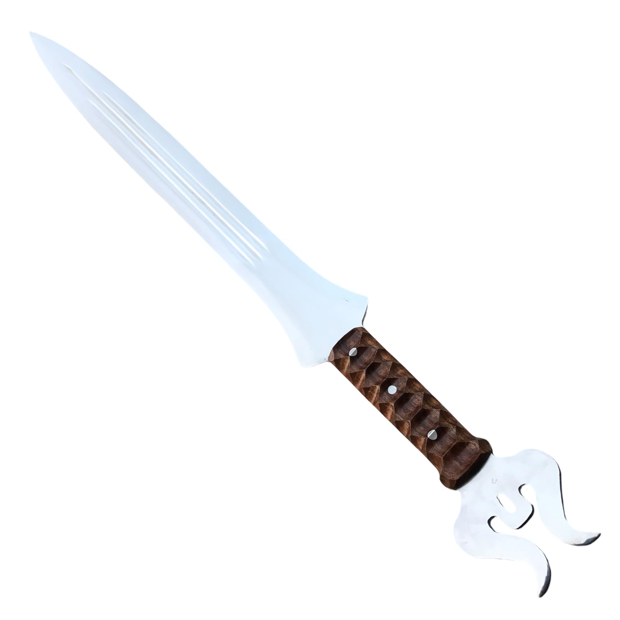 Viking Serpent Breath Sword of Uhtred with Scabbard - Authentic Steel Functional Viking Sword | Kingdo Sword, Seax, Warrior Sword | Perfect for Medieval Reenactments, Cosplay & Viking Gifts for Men