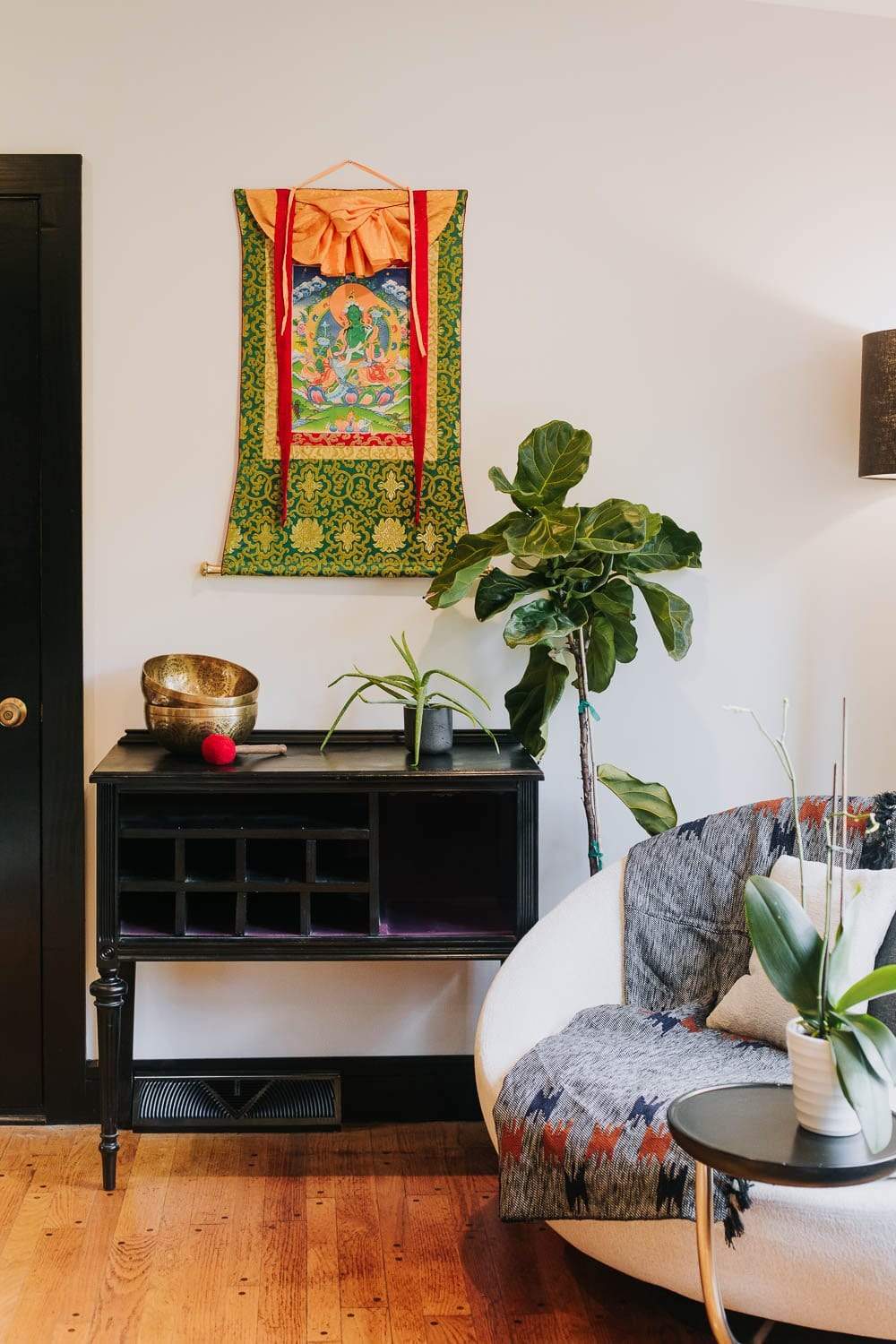 Green Tara Savioress Framed Thangka - Handmade Tibetan Buddhist Wall Art for Meditation & Home Decor | Perfect for Yoga Studios, Spiritual Spaces & Gift Giving