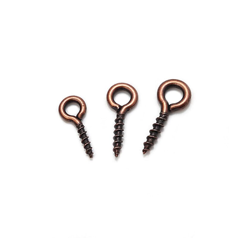 200Pcs Mini Eye Pins with Screw Thread - Jewelry Making Hooks & Eyelets for DIY Pendants, Charms, and Clasps | Durable Metal Craft Accessories for Necklaces, Bracelets, and Earrings