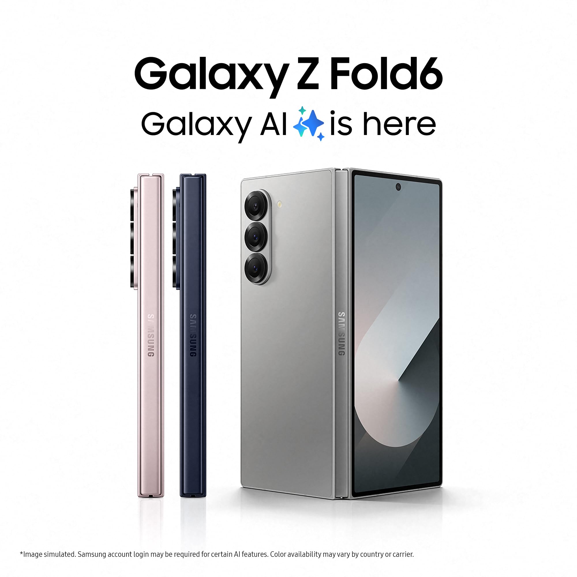 Samsung Galaxy Z Fold6 Unlocked AI Smartphone with 1TB Storage & Watch Ultra Smartwatch - Navy & Dark Grey (UK Version) | Foldable Phone for Work, Gaming & Multitasking