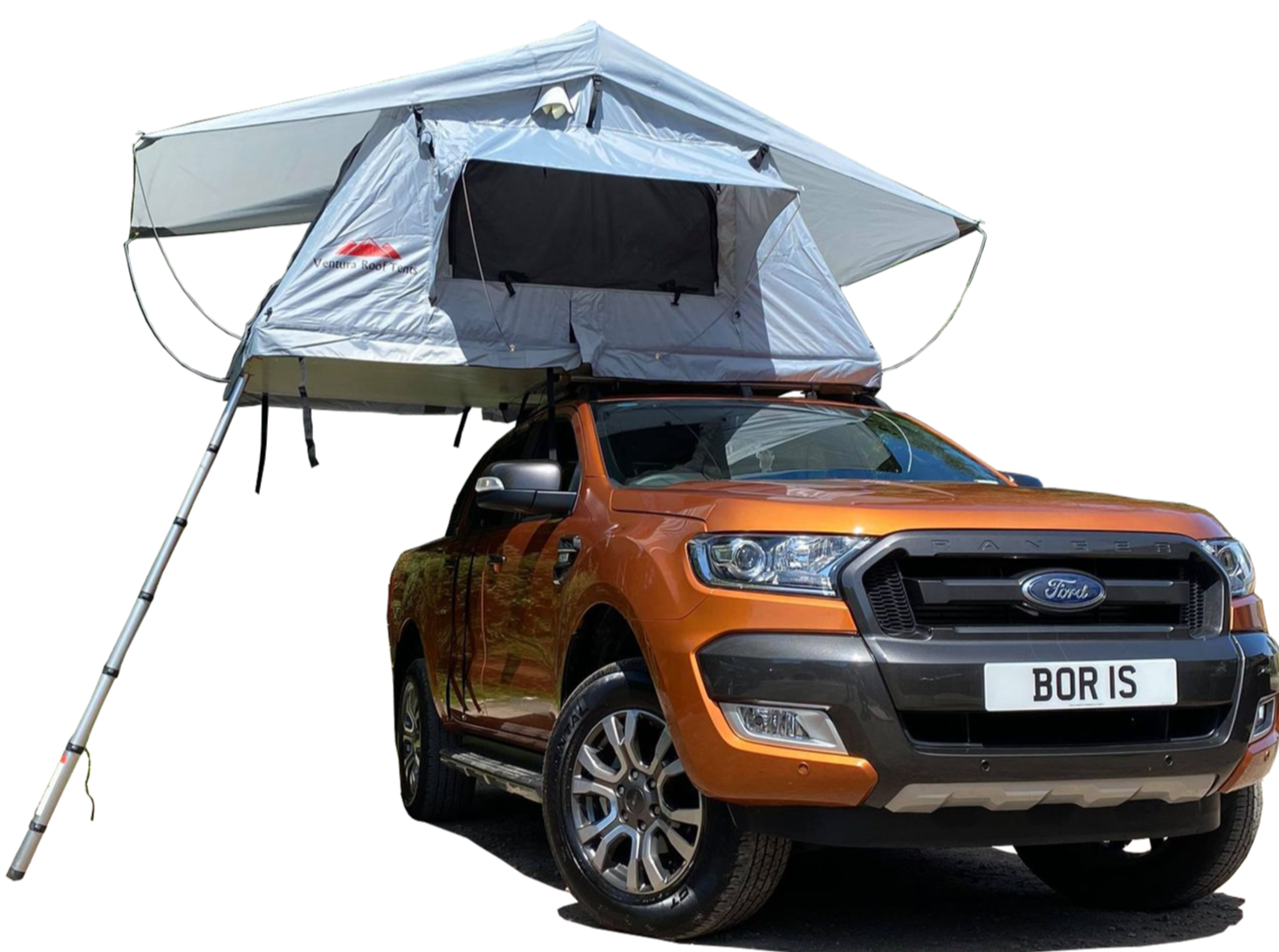 Ventura Deluxe 1.4 Roof Top Tent with Stove Cooker and Storage Hooks - Premium Rooftop Camping Gear for Outdoor Adventures, Road Trips & Overlanding