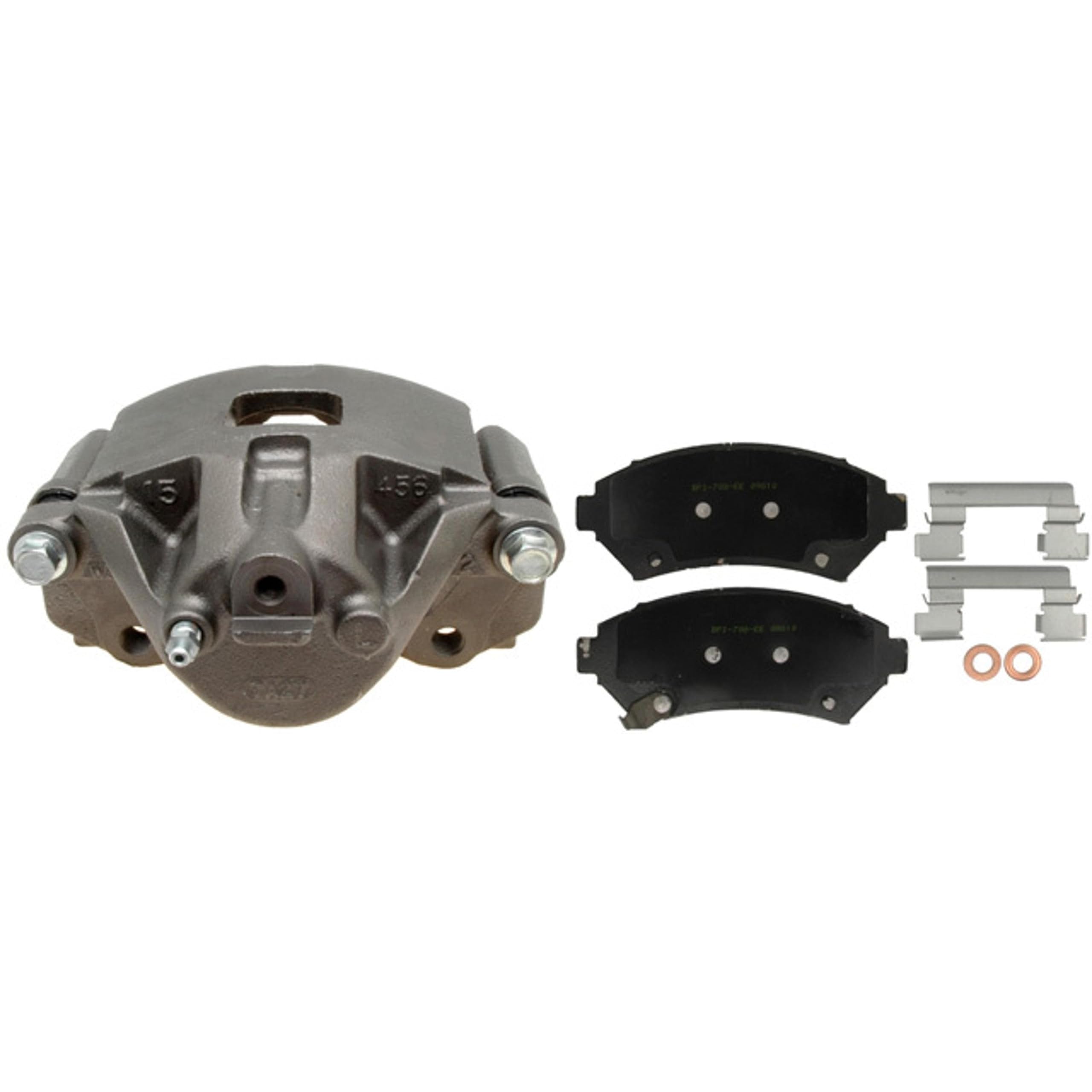 ACDelco Gold 18R1215 Remanufactured Loaded Brake Caliper Assembly with Semi-Metallic Pads - Front Driver Side Disc Brake (Non-Coated) | Perfect for Car Maintenance & Safe Driving