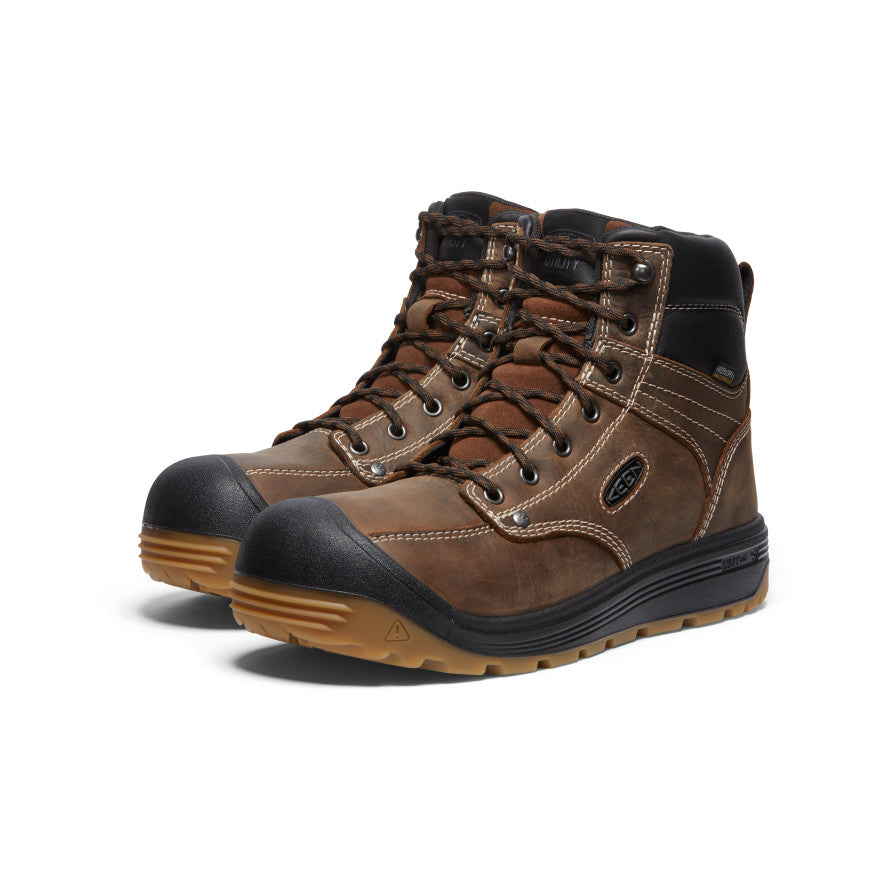 Men's Fort Wayne 6 Waterproof Soft Toe Work Boots - Dark Earth/Gum | Durable & Comfortable for Construction, Hiking & Outdoor Work