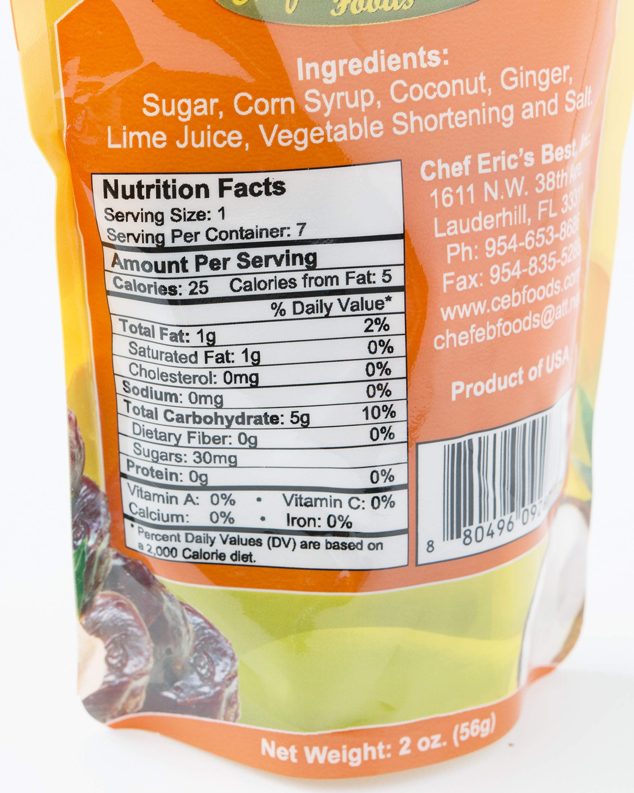 Chef Eric's Coconut Ginger Busta Candy - Authentic Jamaican Candy (2 oz Pack of 3) - Perfect for Snacking, Gifts & Caribbean Flavor Lovers