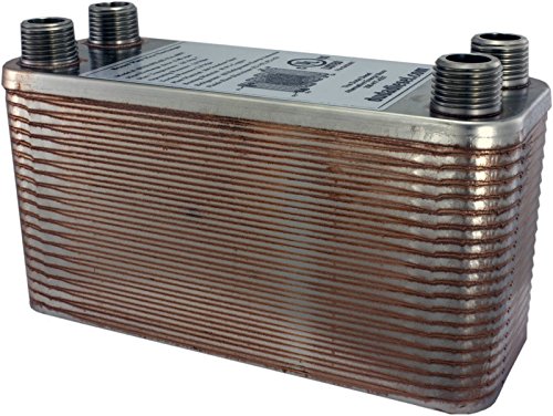Duda Energy HX1240 40 Plate Stainless Steel Heat Exchanger - 3/4