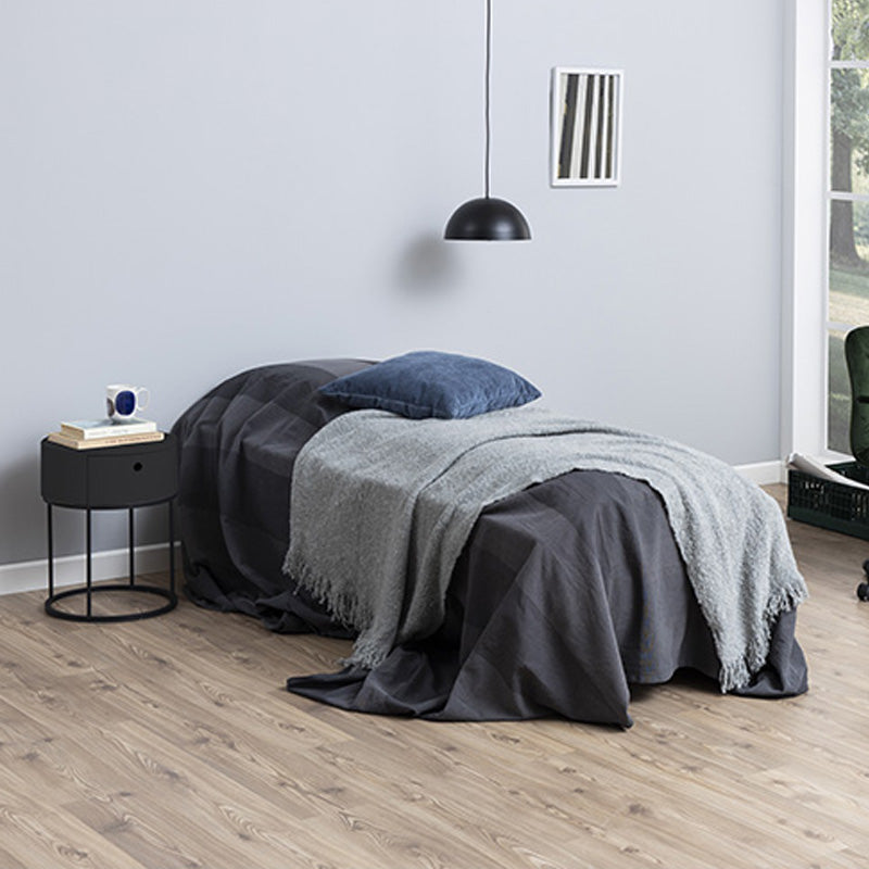 POLON Nightstand 40cm Black - Modern Bedside Table for Small Spaces, Bedroom, Living Room & Office