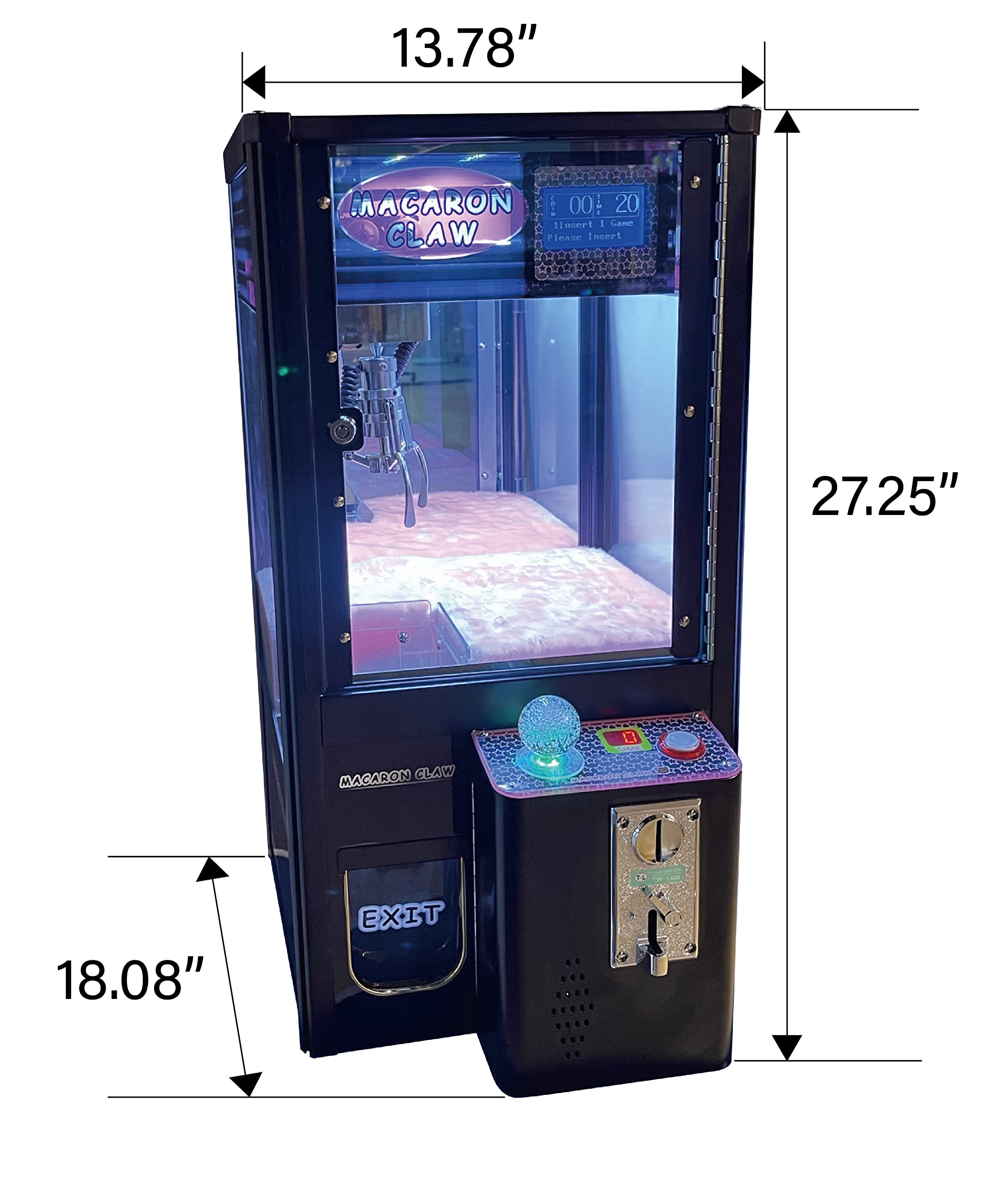 Mini Claw Machine Crane Game Toy for Kids - Black | Fun Arcade Prize Grabber for Birthday Parties, Carnival Games & Family Entertainment (Pre-Order)