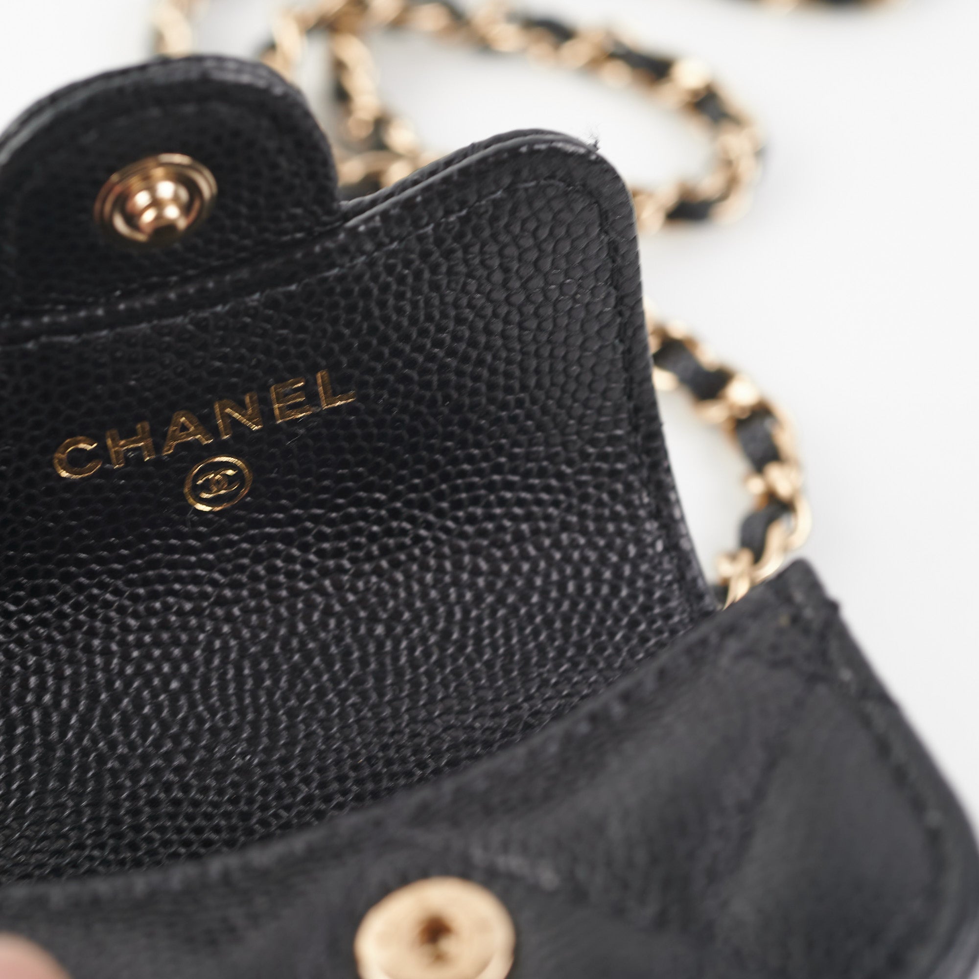 Chanel Quilted Caviar AirPods Case for AirPods Pro 1/2/3 & AirPods 1/2/3 - Luxury Black Leather Protective Cover - Perfect for Travel, Work & Daily Use