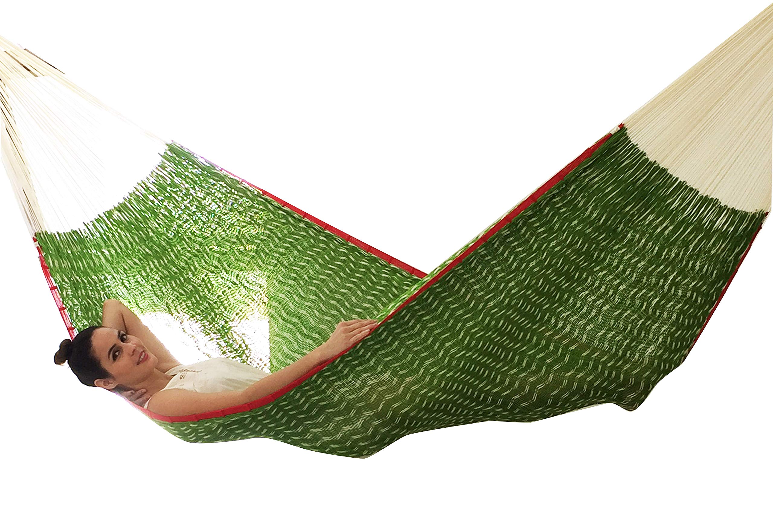 Traditional Mayan Hammock - Handwoven Nopales Hammock (Medium Size) - Premium Thick Nylon Thread for Strength & Comfort - Perfect for Backyard, Beach, Camping & Indoor Relaxation