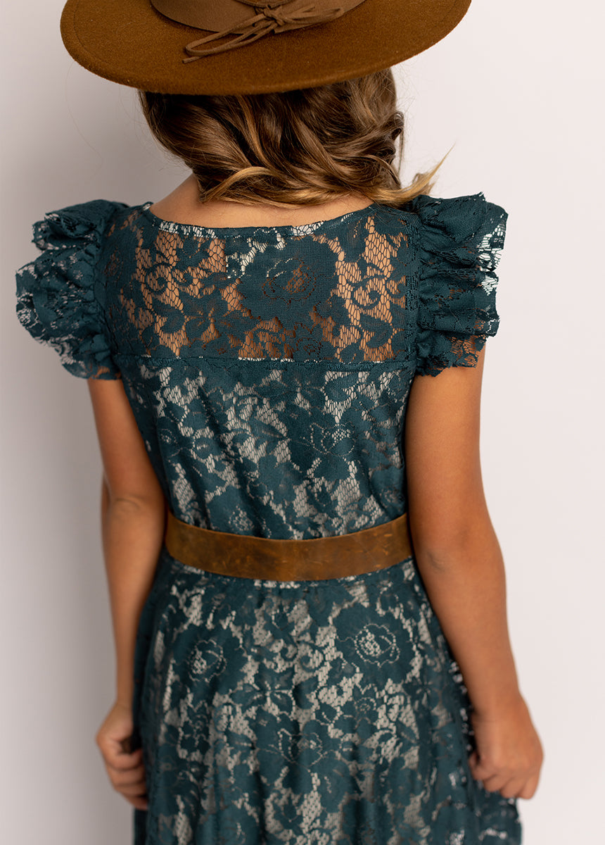 Angie Dress in Deep Teal - Elegant Women's Formal Evening Gown for Parties, Weddings & Special Occasions