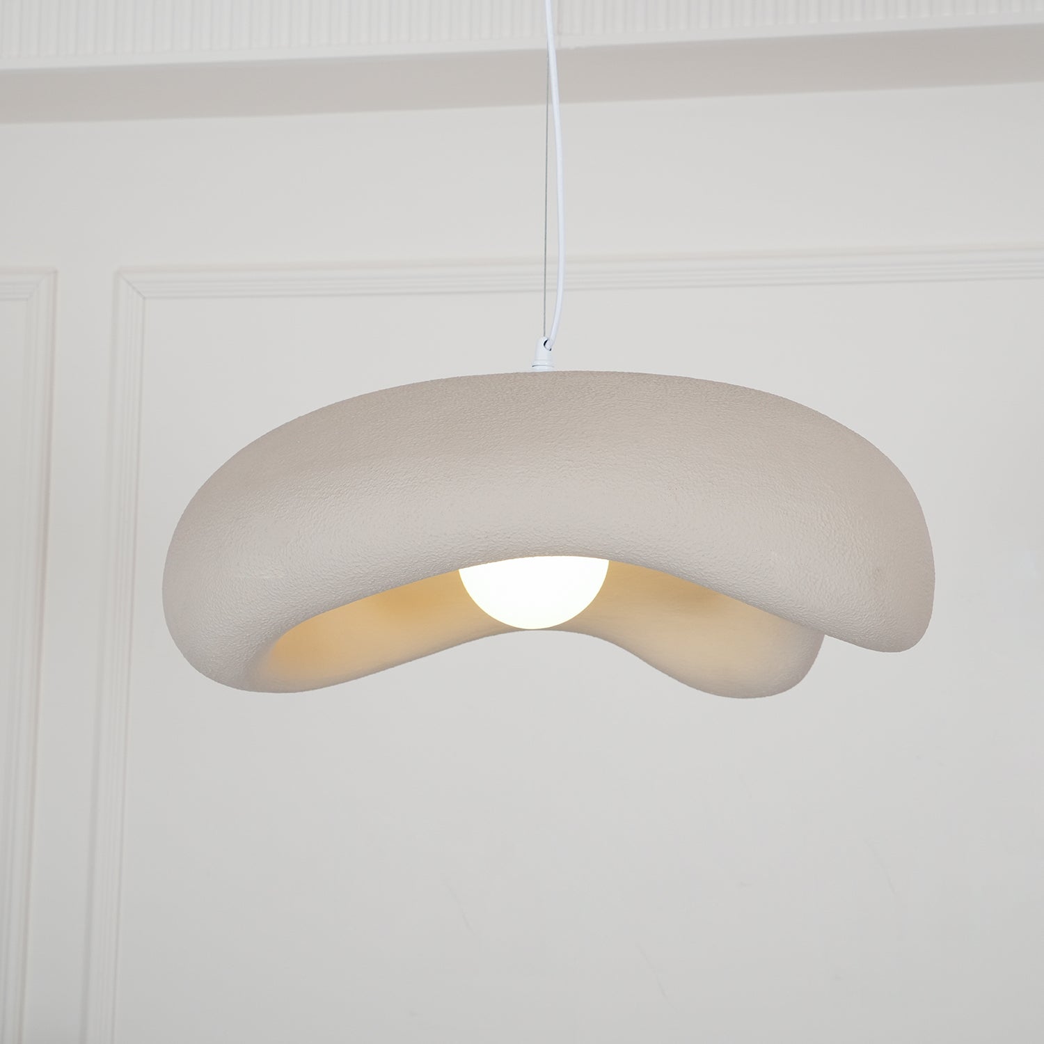 Eterna Wabi Sabi Pendant Light - Handmade Japanese Minimalist Hanging Lamp for Dining Room, Kitchen Island, or Bedroom Decor