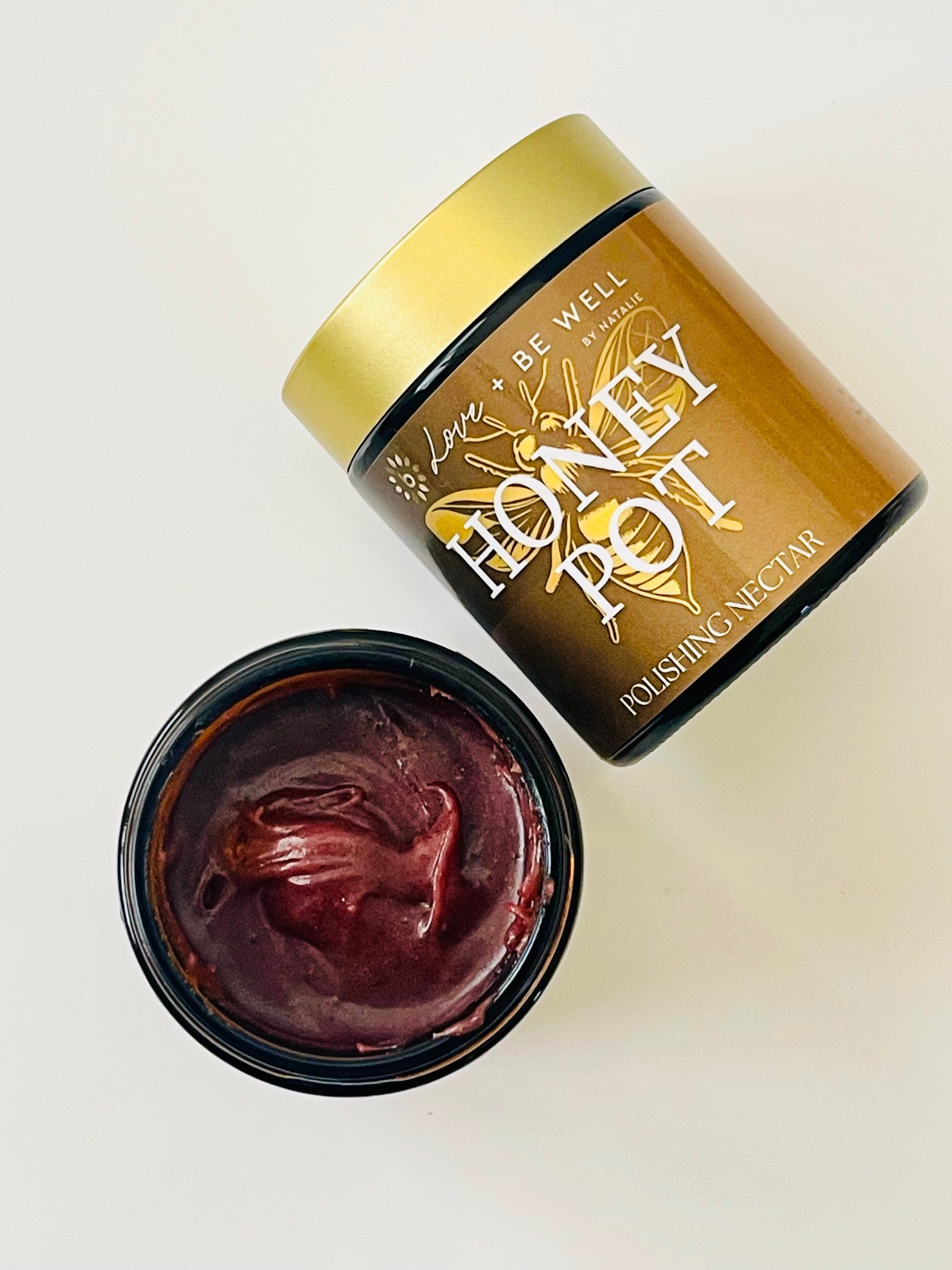 Organic Honey Pot Polishing Nectar - Natural Lip Scrub & Moisturizer for Soft, Smooth Lips | Perfect for Dry Lips, Pre-Makeup Prep & Nighttime Lip Care Routine