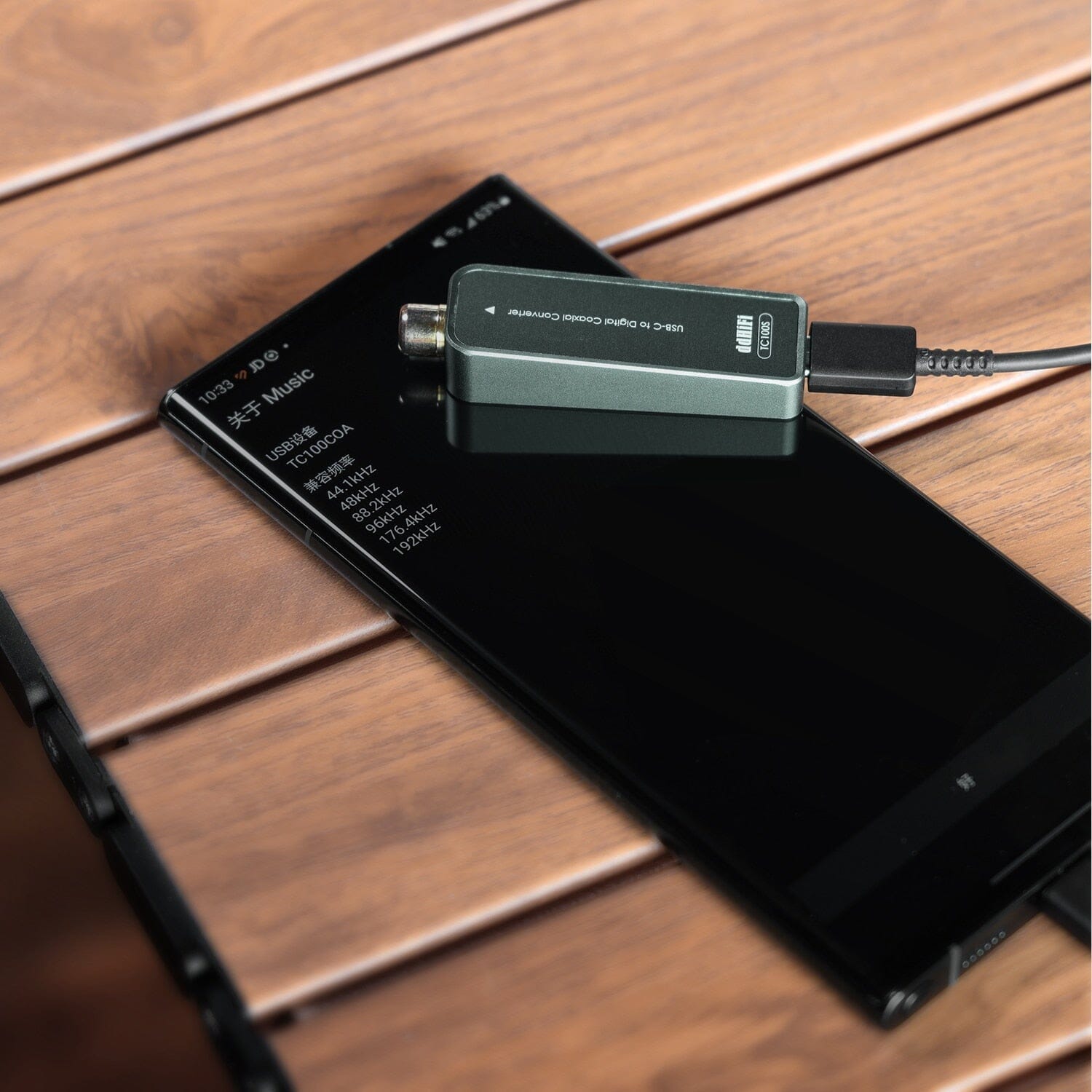 DD ddHiFi TC100S Portable Digital Interface & RC100C RCA OCC Coaxial Cable (Detachable Version) - High-Quality Audio Connection for Home Theater, Studio & Hi-Fi Systems