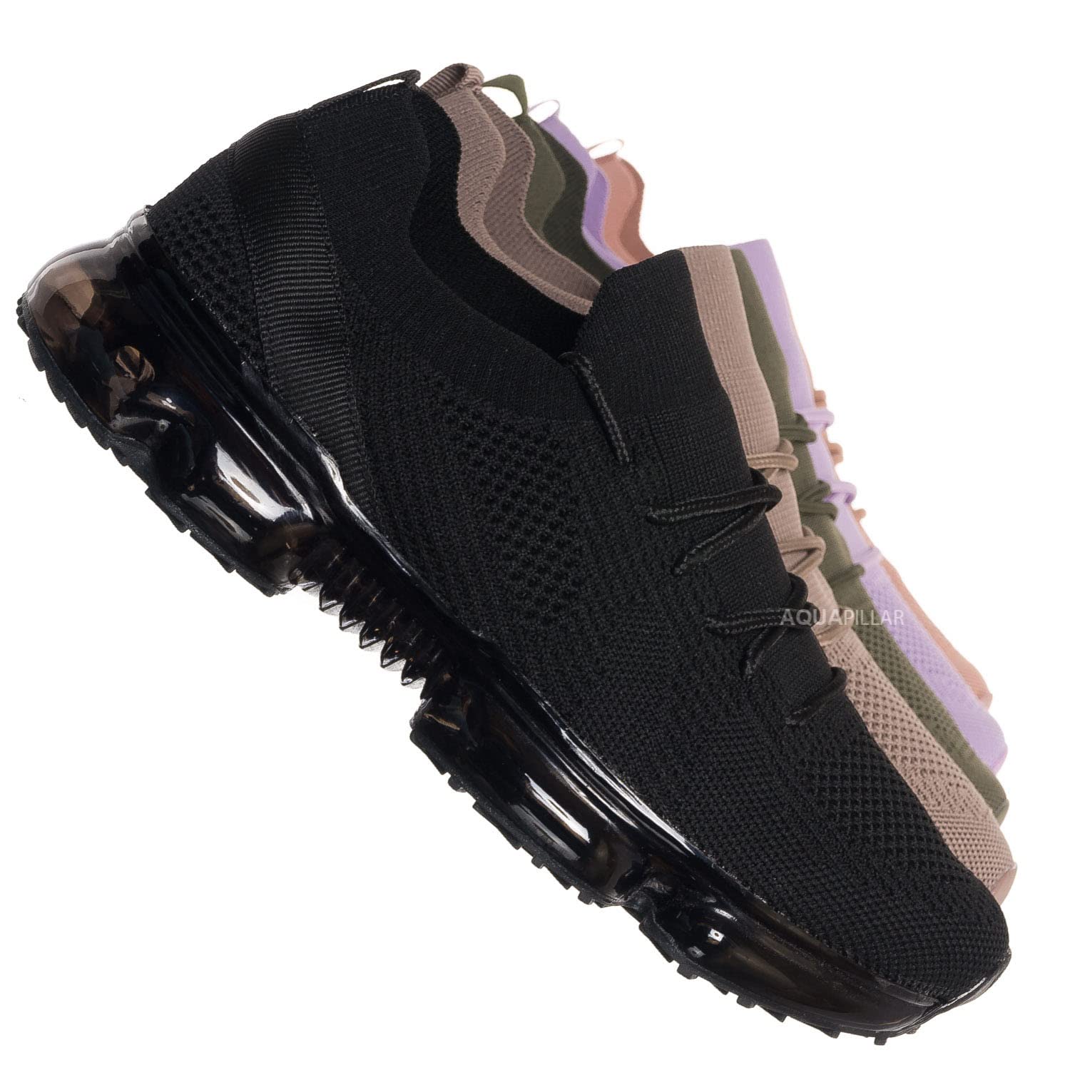 **Aquapillar Stretch Elastic Mesh Sneakers with Festival Rubber Air Bubble Cushion – Lightweight Comfort for Running, Walking & Outdoor Activities**