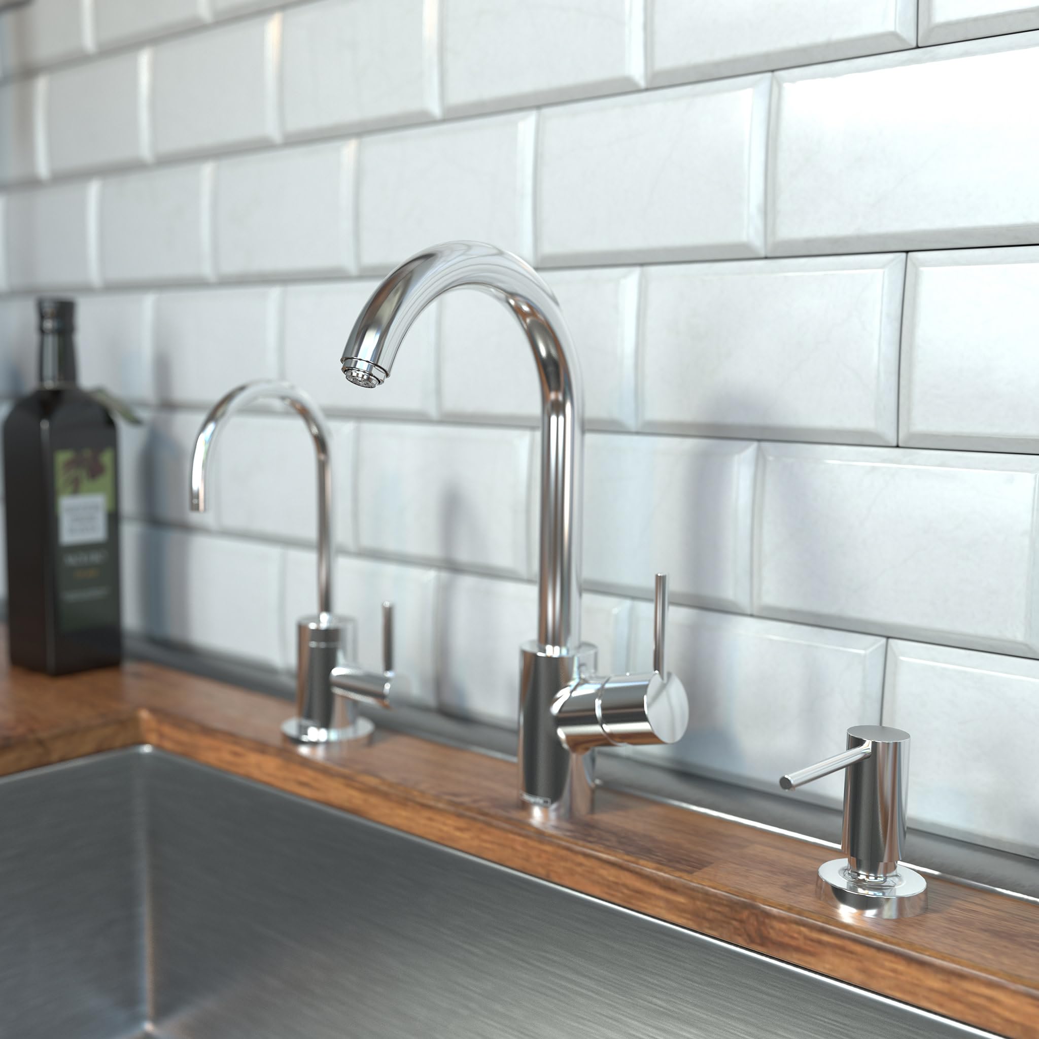 hansgrohe Talis S Chrome High Arc Kitchen Faucet with Swivel Spout - Modern Pull-Down Sprayer for Sink - Brushed Nickel Finish 04870000 - Perfect for Cooking, Washing Dishes & Food Prep