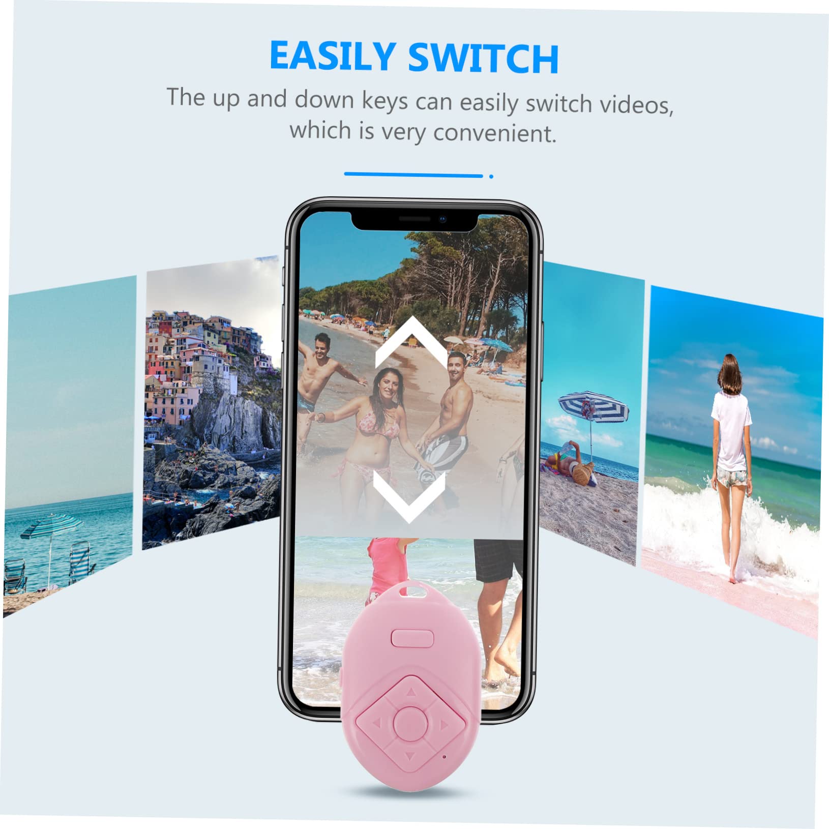 UKCOCO Wireless WiFi Camera Remote Control - 1PC Shutter Trigger for Smartphone Selfie, Compatible with iPhone & Android - Perfect for Photography, Vlogging, and Group Shots