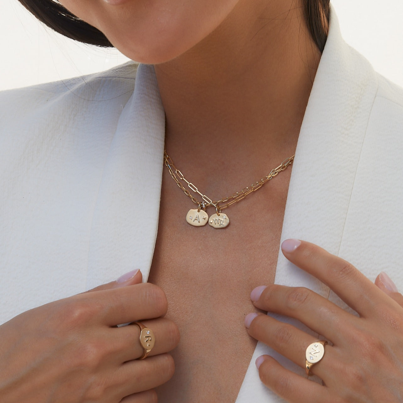 Athena Initial Pendant Necklace - Personalized Silver Letter Charm Jewelry for Women - Perfect Gift for Birthday, Anniversary & Valentine's Day