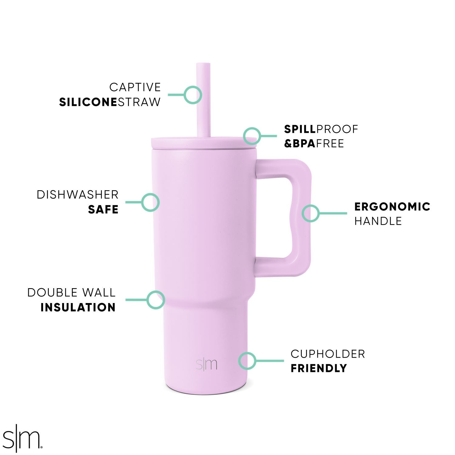 Trek Kids Tumbler with Silicone Straw Lid - Leak Proof Stainless Steel Water Bottle for School, Travel & Outdoor Activities