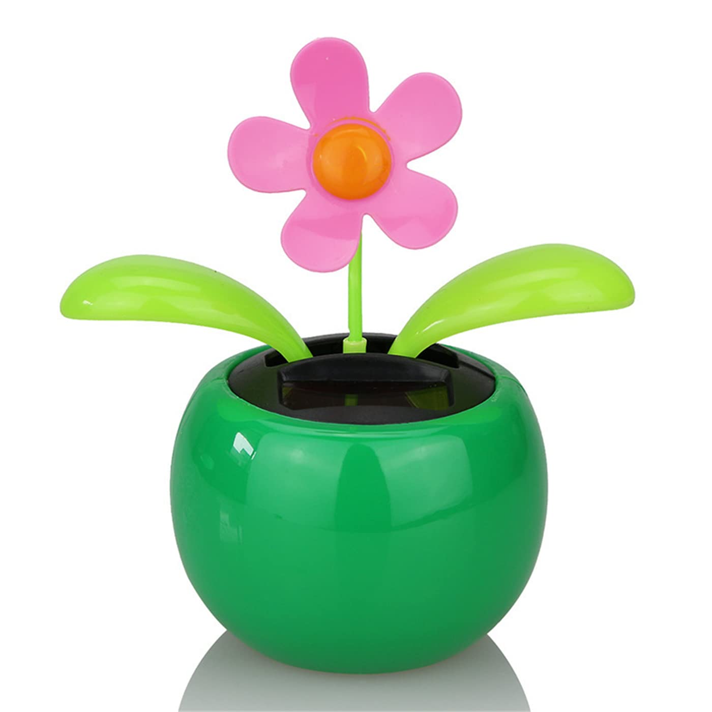 Solar Powered Dancing Flower Car Decor - Cute Dashboard Ornament with Motion Sensor for Auto Interior (Green) | Perfect Gift for Car Lovers & Fun Office Desk Accessory