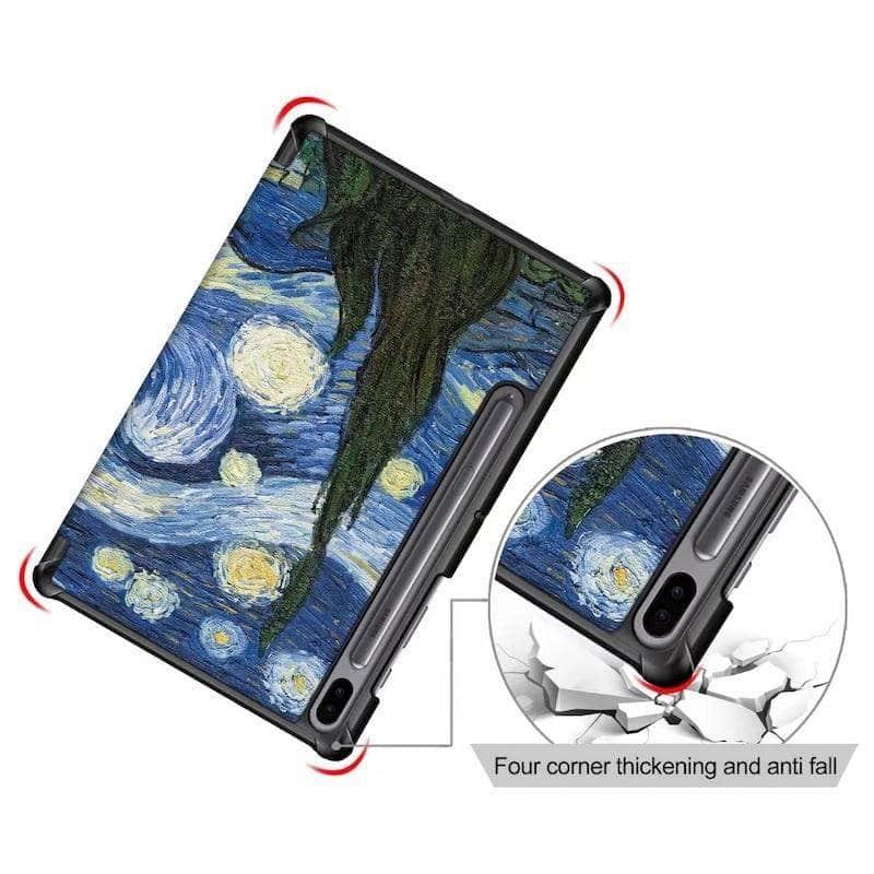 Premium PU Leather Smart Stand Cover for Samsung Galaxy Tab S6 10.5 (Model SM-T860/SM-T865) - Perfect for Work, Travel & Entertainment