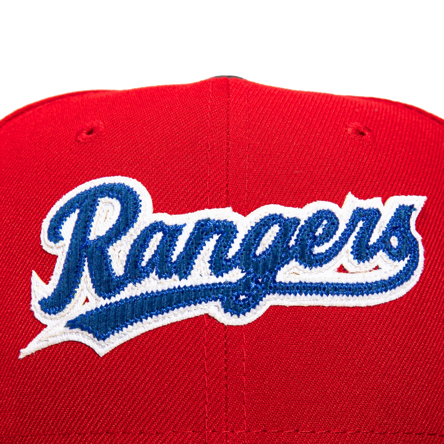 New Era 59Fifty Corduroy Texas Rangers Final Season Patch Baseball Cap - Red & Navy Blue Adjustable Fitted Hat for MLB Fans, Sports Enthusiasts | Perfect for Game Day, Casual Wear & Collectors