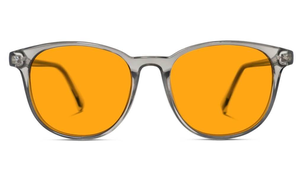Blue Light Blocking Glasses for Women & Men - SunDown Billie Blue Light Filter Readers in Pearl Grey - Reduce Eye Strain for Work, Gaming & Nighttime Reading