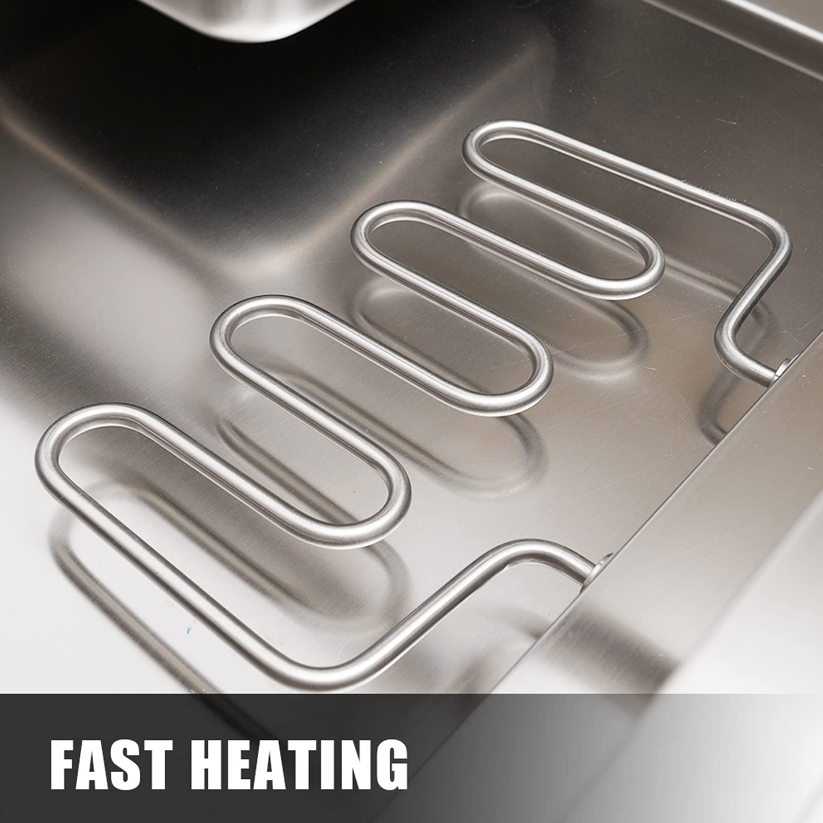 Commercial Food Warmer 110V 850W Stainless Steel Steam Table with Adjustable Temperature 30°-85°C - Perfect for Catering, Buffets, Restaurants & Food Service (4 Pan Capacity)