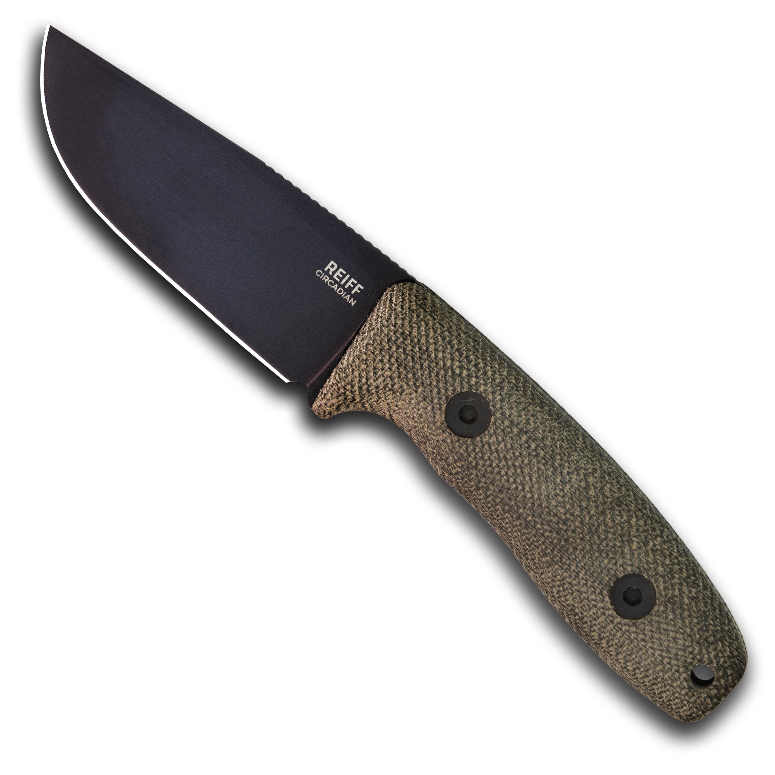 Premium EDC Fixed Blade Knife - CPM MagnaCut Steel, Black DLC Coating, Green Canvas Micarta Handle - Perfect for Outdoor Camping, Hunting & Survival Gear