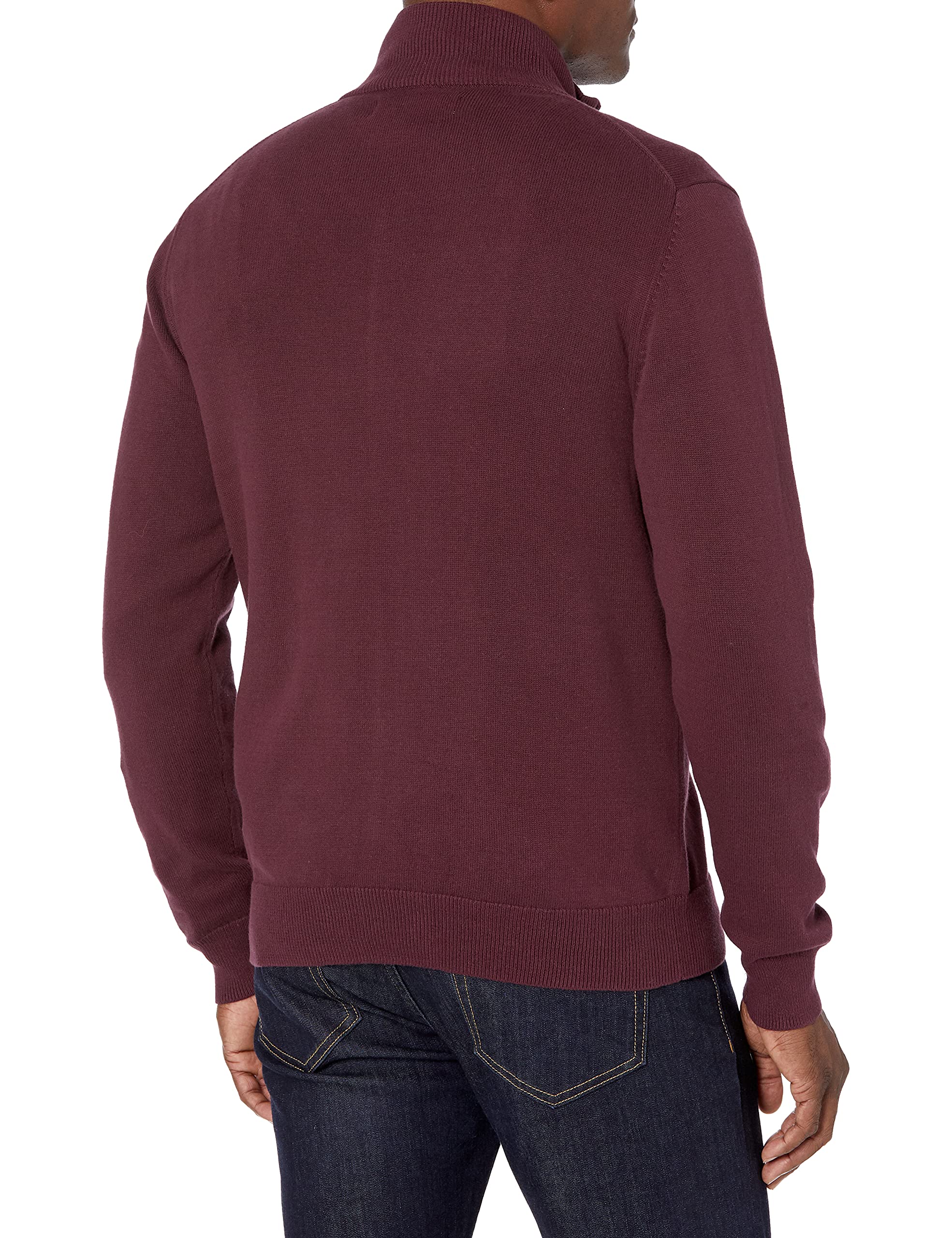 Amazon Essentials Men's Full-Zip Cotton Sweater - Lightweight Comfortable Pullover for Casual Wear, Work & Outdoor Activities