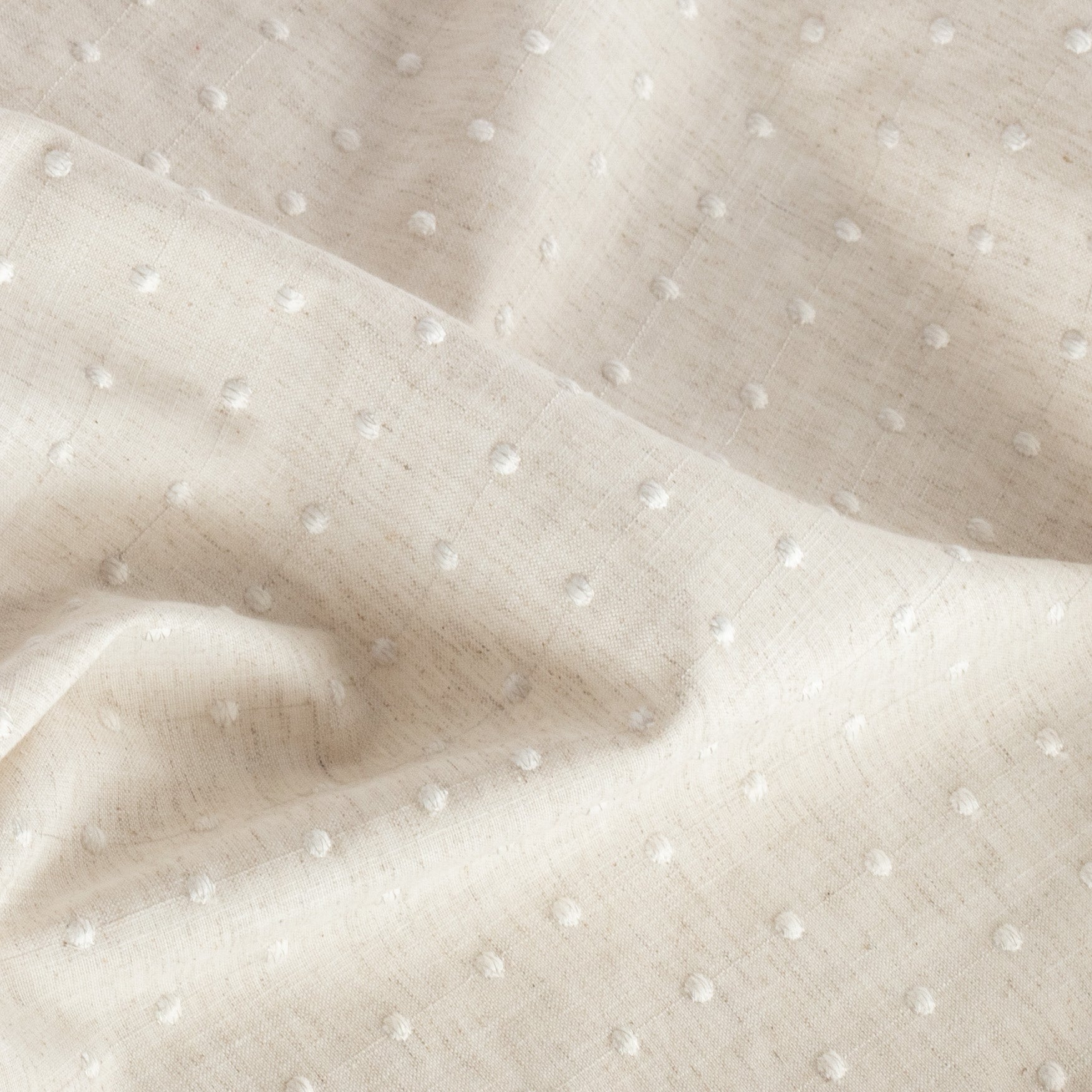 Premium Constance Swiss Dot Fabric in Vanilla - Perfect for Dresses, Blouses, and DIY Sewing Projects